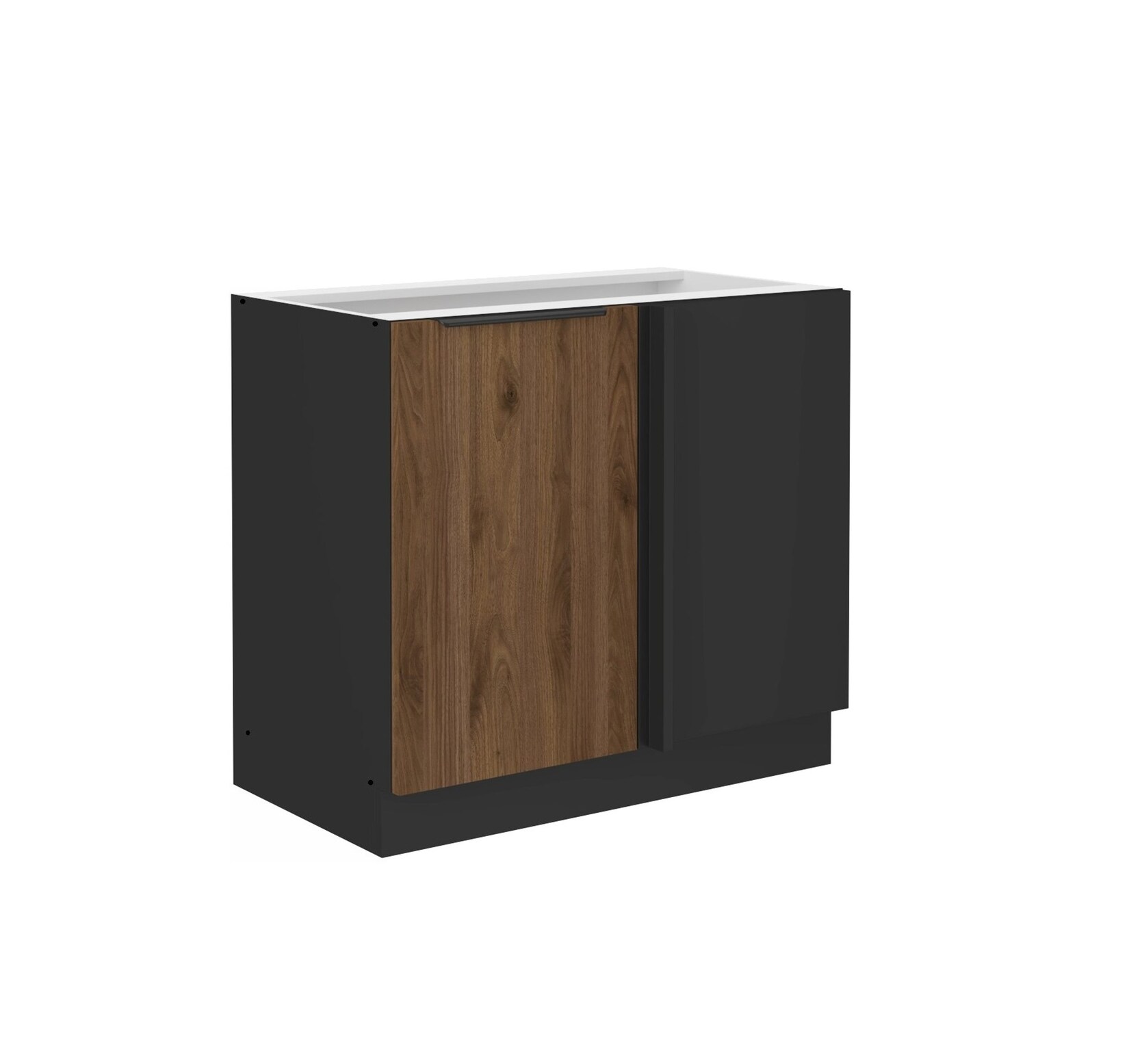 Küchen Eckunterschrank 105 cm Küche MONZA Okapi Nußbaum Küchenzeile Küchenblock