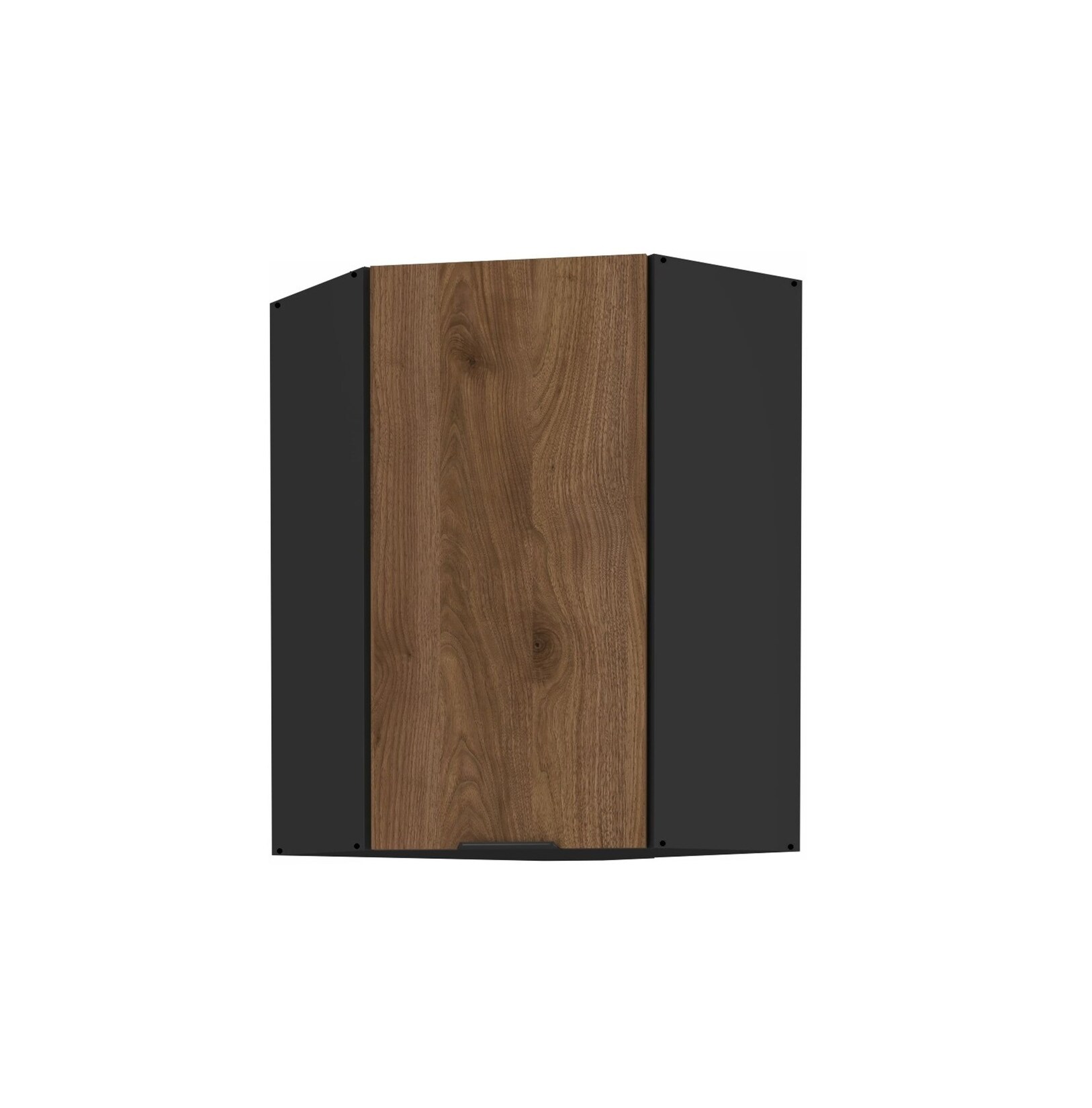 Küchen Eckhängeschrank 60x60 cm Küche MONZA Okapi Nußbaum Küchenzeile