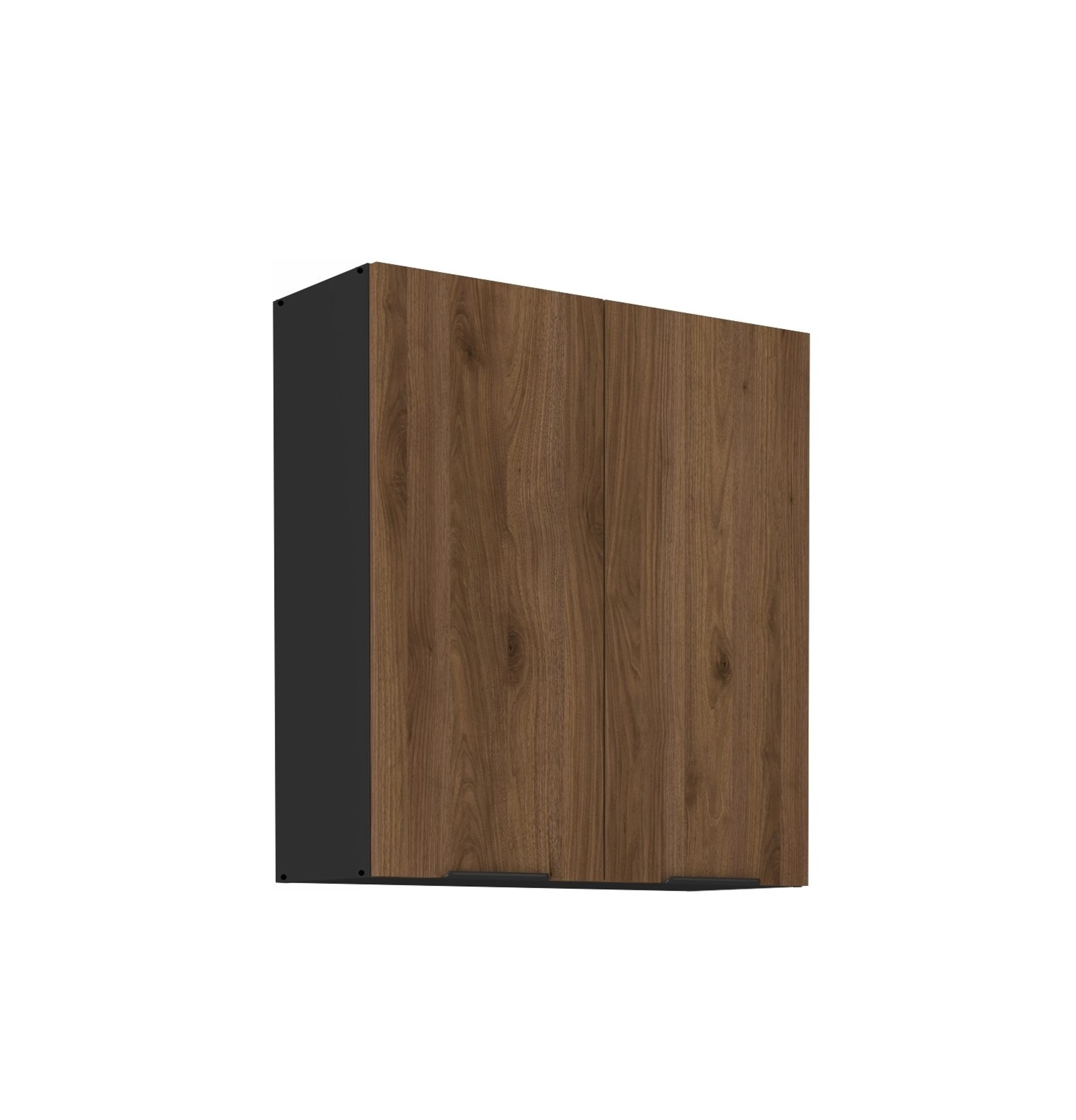 K&uuml;chen H&auml;ngeschrank 80 cm MONZA Okapi Nu&szlig;baum K&uuml;che K&uuml;chenzeile 90 cm hoch - Bild 1