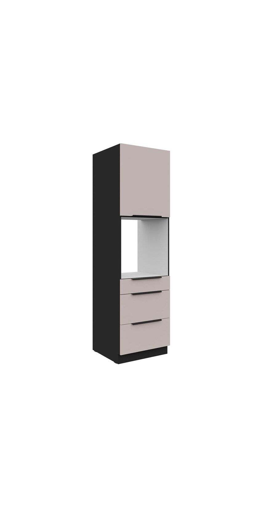 Küchen Hochschrank 60 cm ARONA Kaschmir beige Küchenzeile Küchenblock Küche