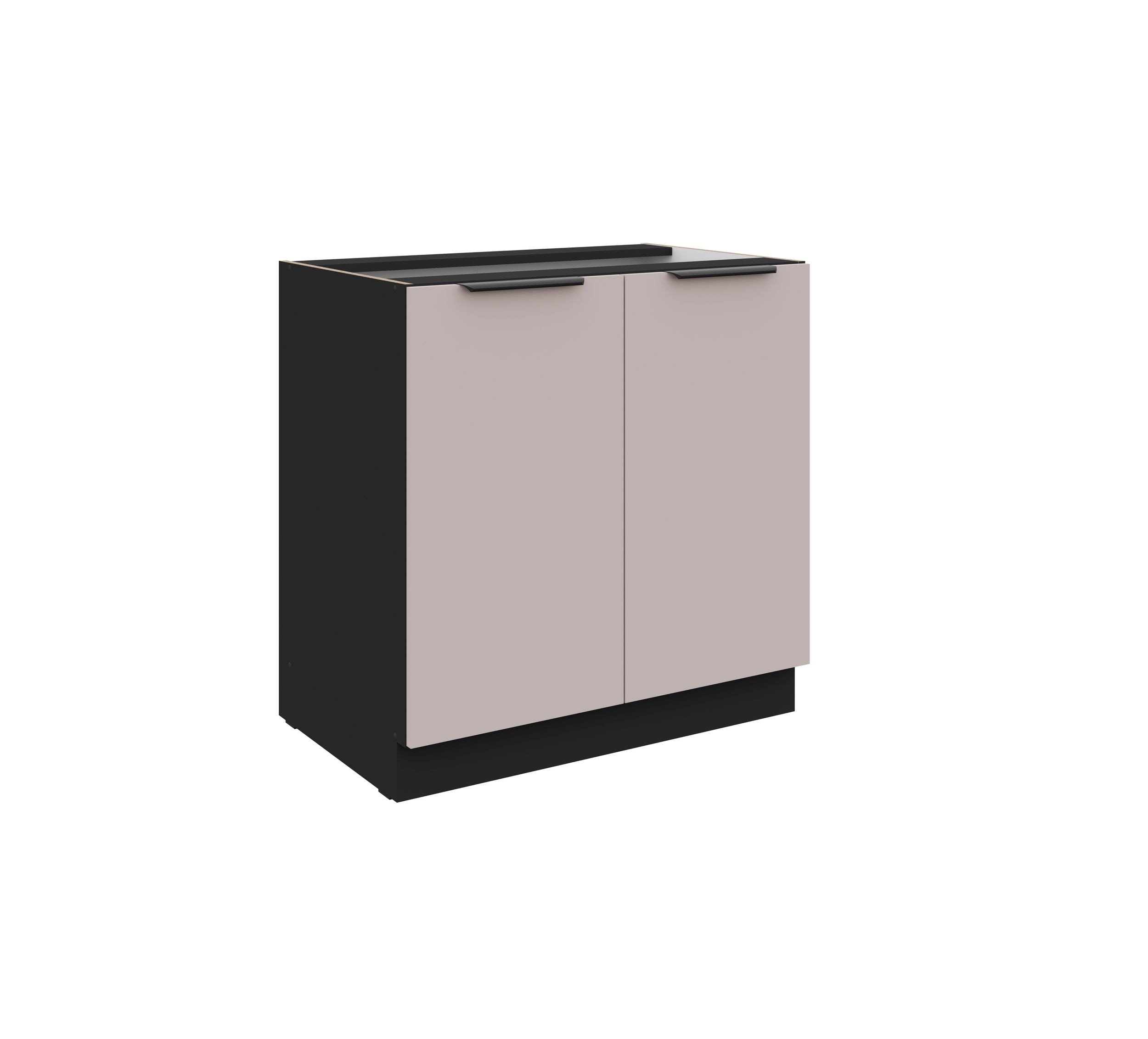 K&uuml;chen Unterschrank 80 cm K&uuml;che ARONA Kaschmir beige K&uuml;chenzeile K&uuml;chenblock - Bild 1