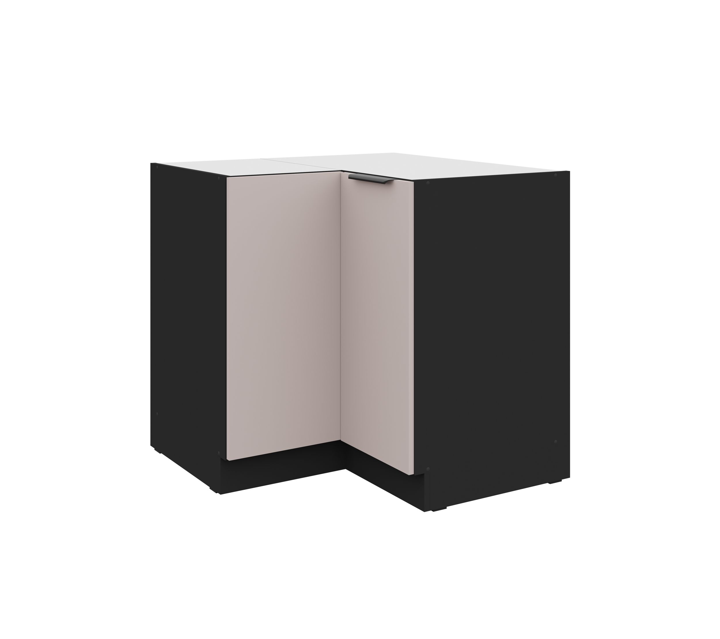 K&uuml;chen Eckunterschrank 90x90 cm K&uuml;che ARONA Kaschmir beige K&uuml;chenzeile - Bild 1