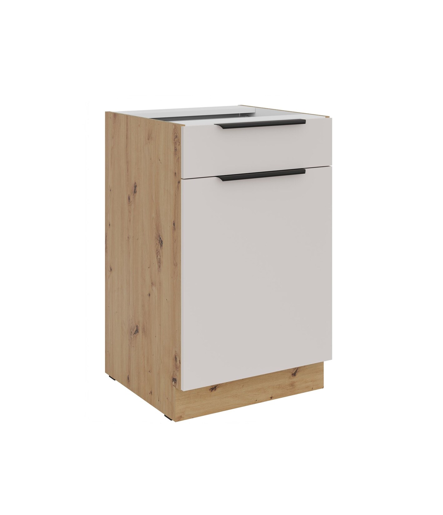 Küchen Unterschrank 50 cm Küche SOLANO Kaschmir beige Küchenzeile Küchenblock