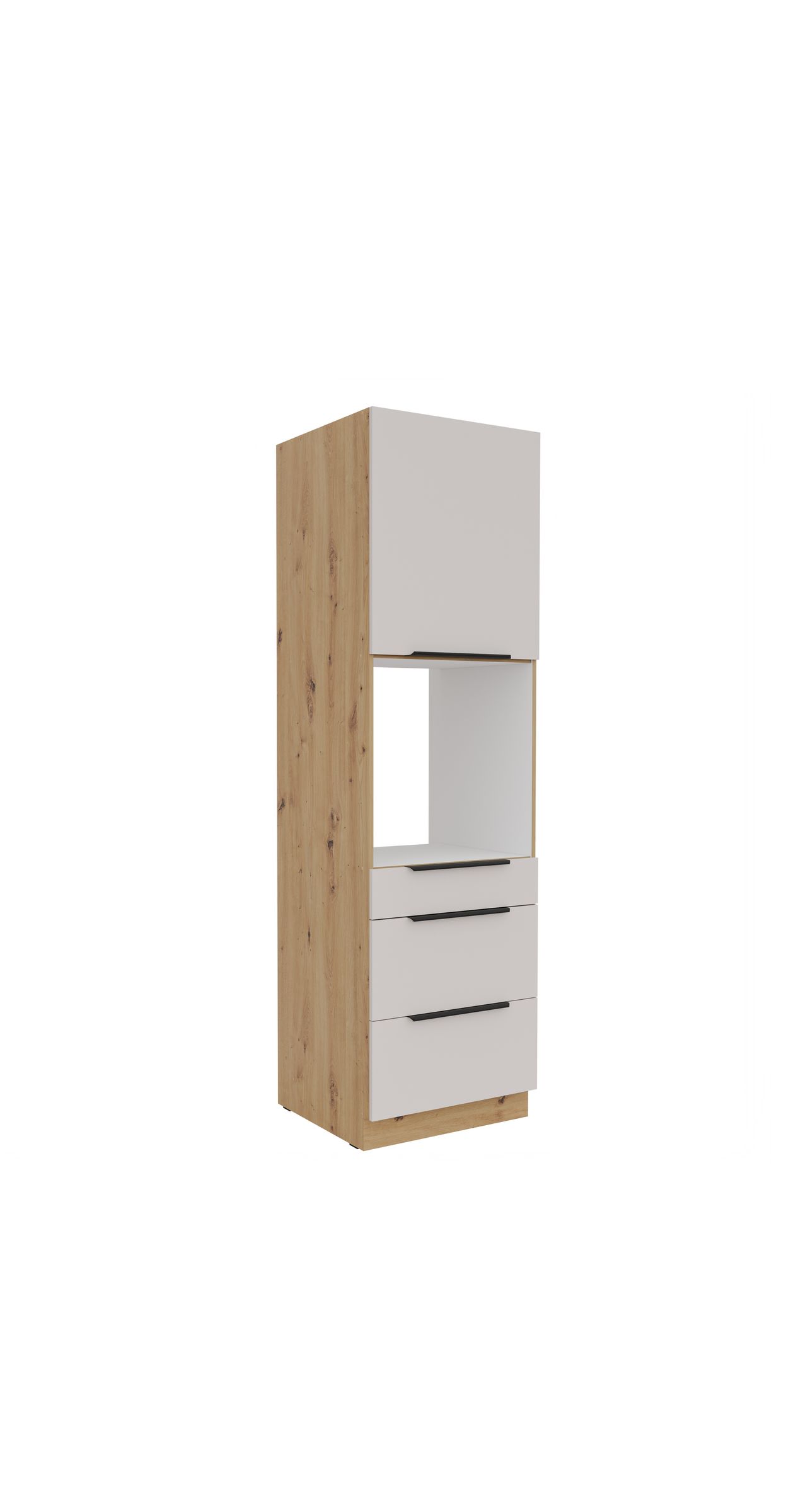 K&uuml;chen Hochschrank 60 cm SOLANO Kaschmir beige K&uuml;chenzeile K&uuml;chenblock K&uuml;che - Bild 1
