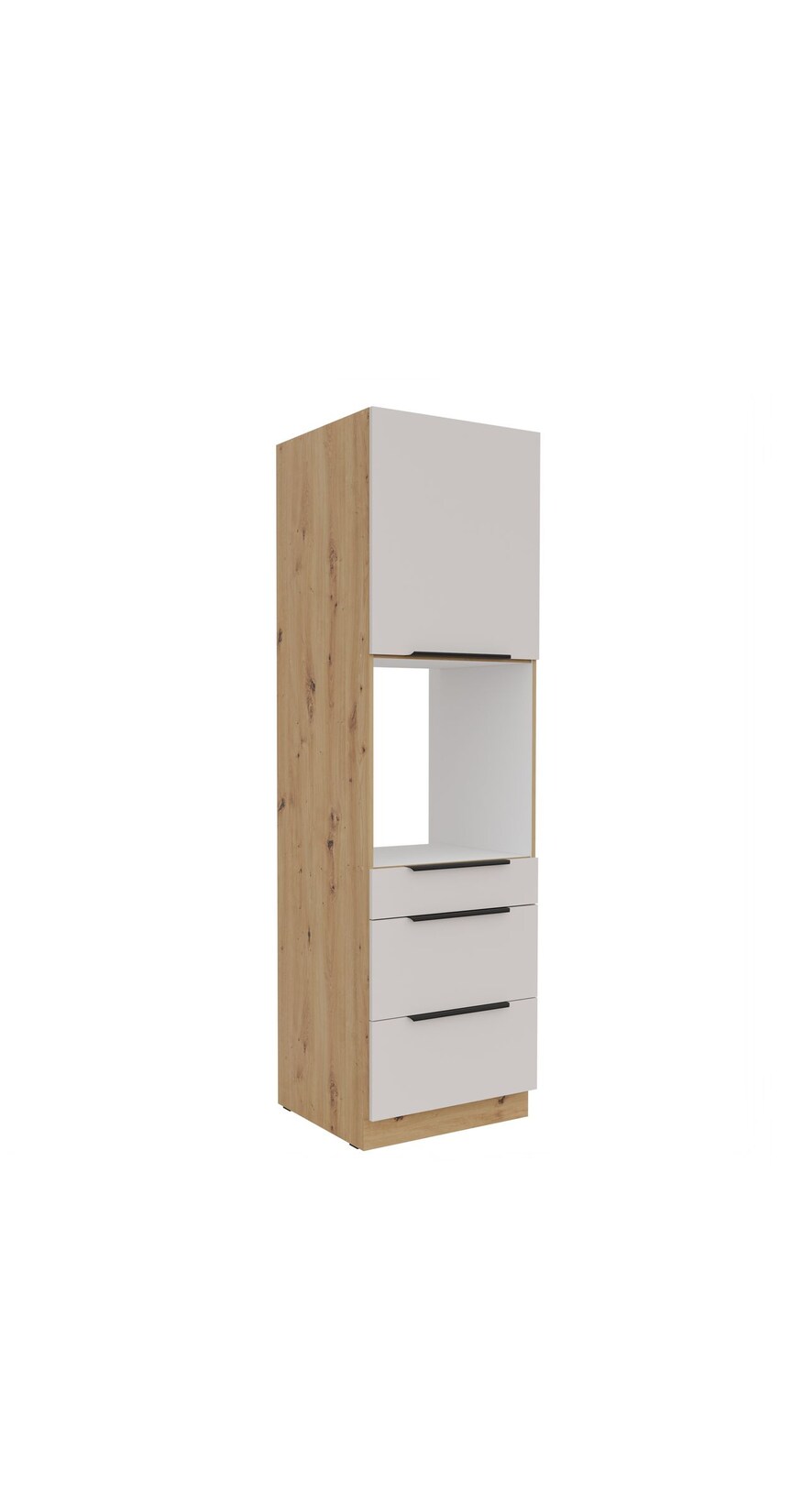 Küchen Hochschrank 60 cm SOLANO Kaschmir beige Küchenzeile Küchenblock Küche