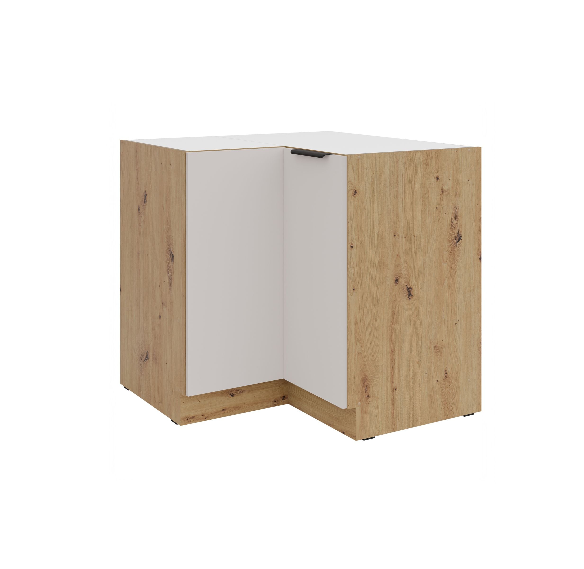 K&uuml;chen Eckunterschrank 90x90 cm K&uuml;che SOLANO Kaschmir beige K&uuml;chenzeile - Bild 1