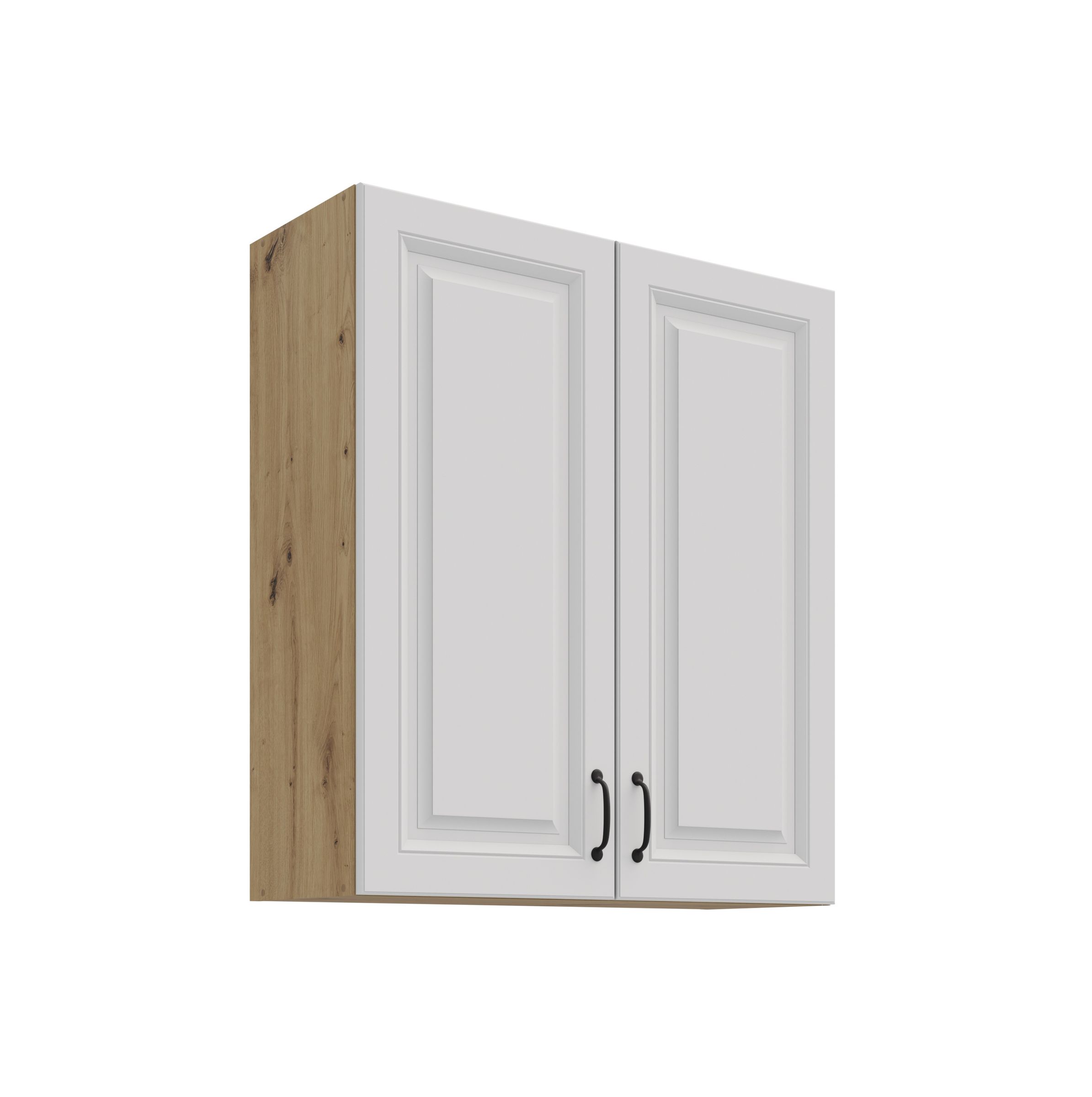 H&auml;ngeschrank 80 cm Stilo Wei&szlig; K&uuml;chenzeile K&uuml;chenblock K&uuml;che Landhaus H&ouml;he 90 cm - Bild 1