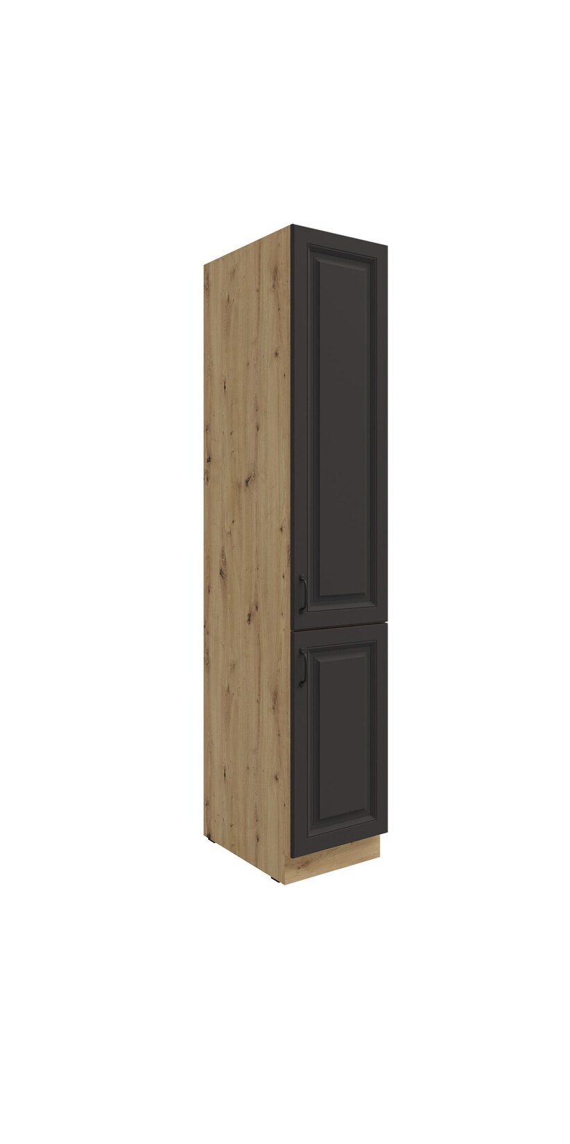 Küchen Vorratshochschrank 40 cm Stilo Grau Küchenzeile Küchenblock Landhaus