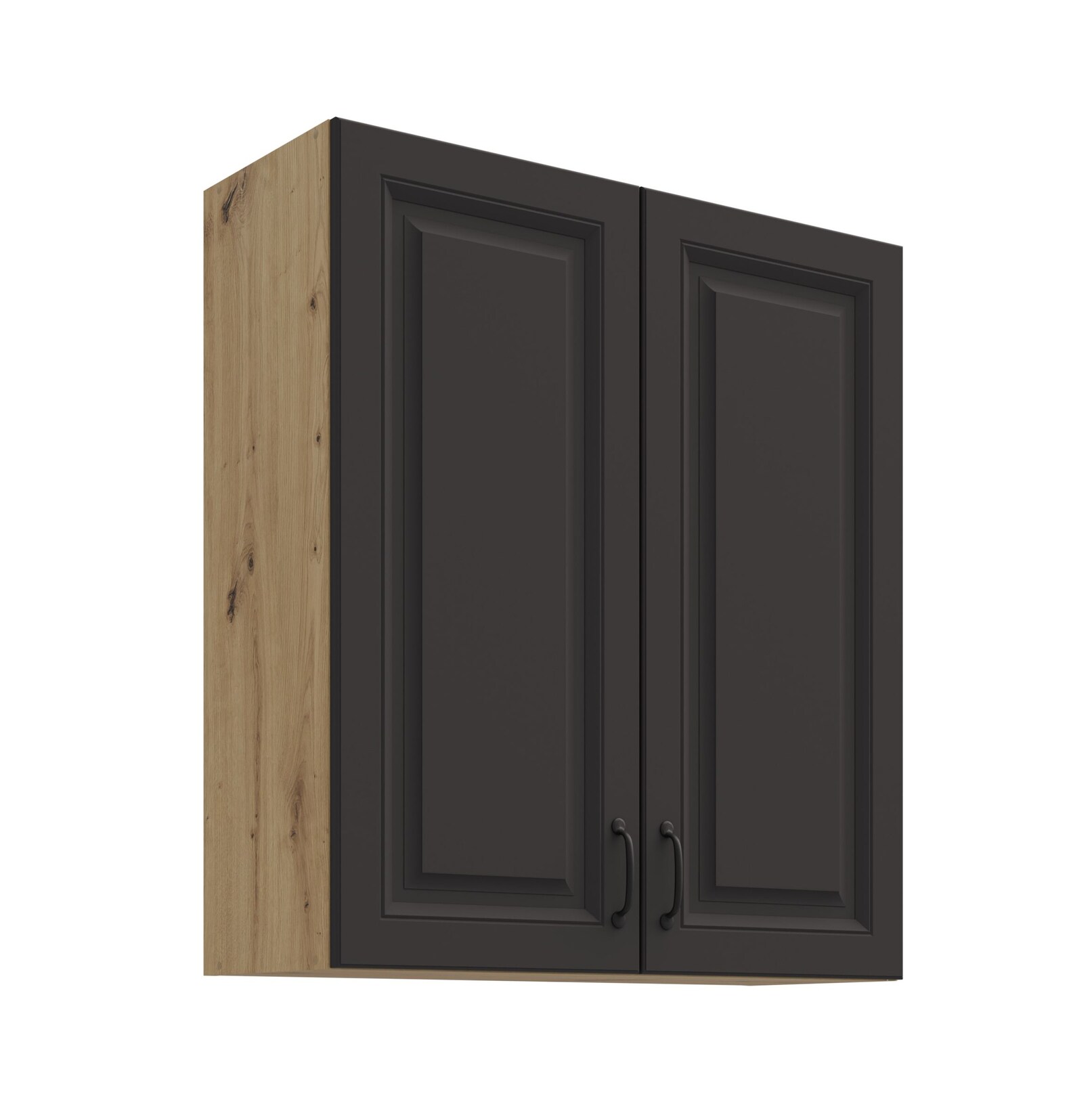 Hängeschrank 80 cm Stilo Grau Küchenzeile Küchenblock Küche Landhaus Höhe 90 cm