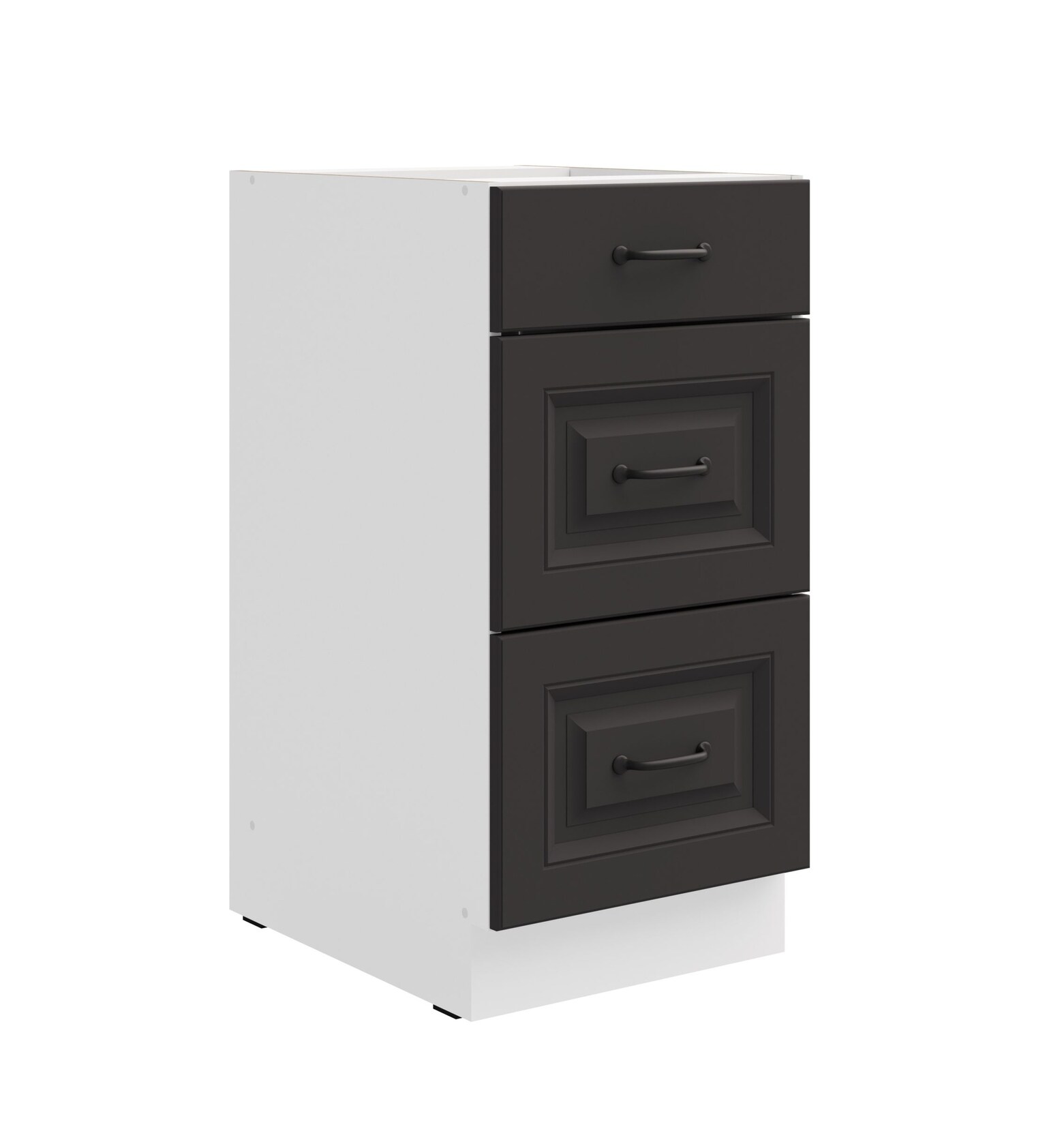 Küchen Unterschrank 40 cm Stilo Grau Vollauszug Soft-Close Küche Einbauküche
