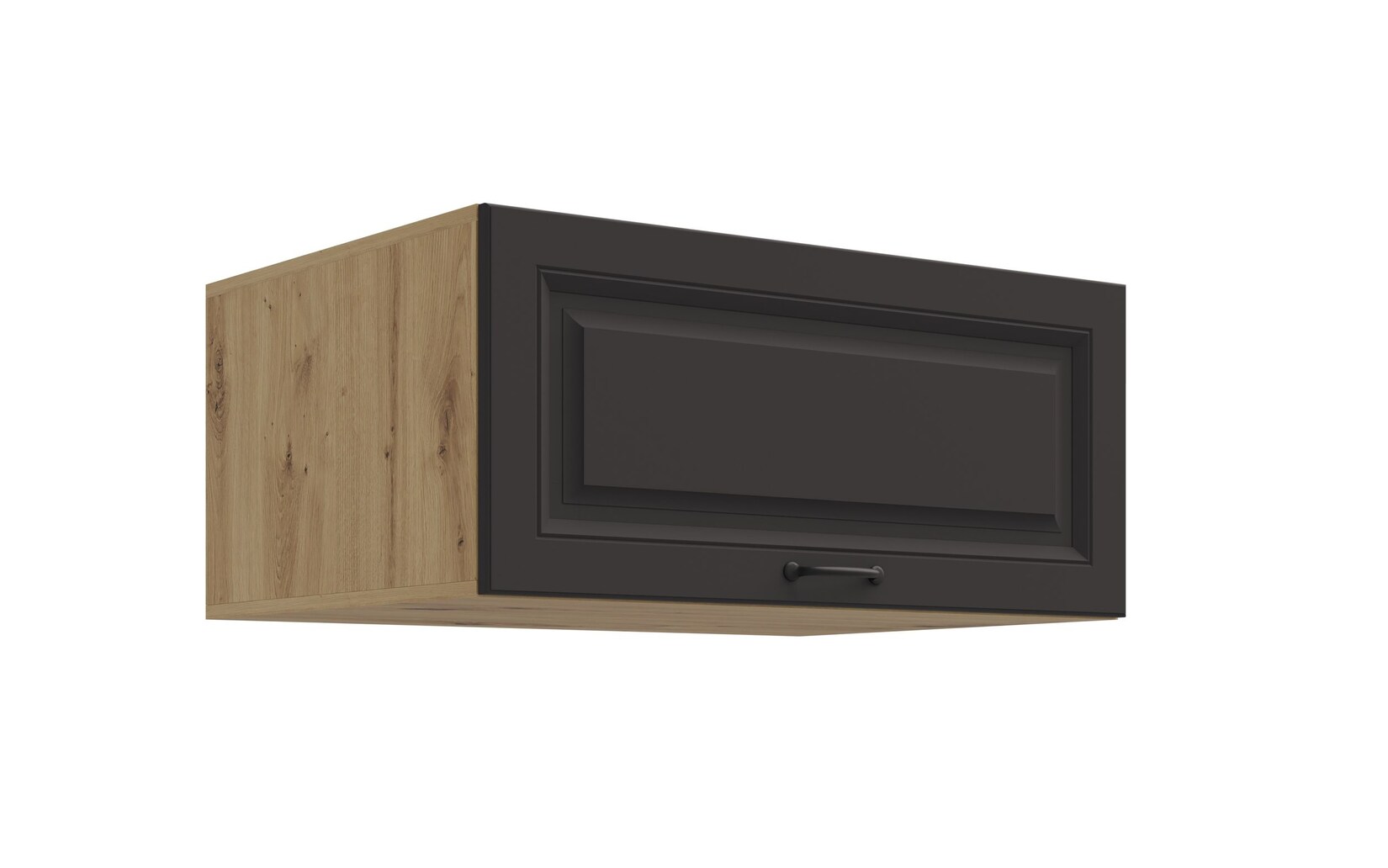 Aufsatzschrank Hochschrank 80 cm STILO Grau Küchenzeile Küchenblock Küche