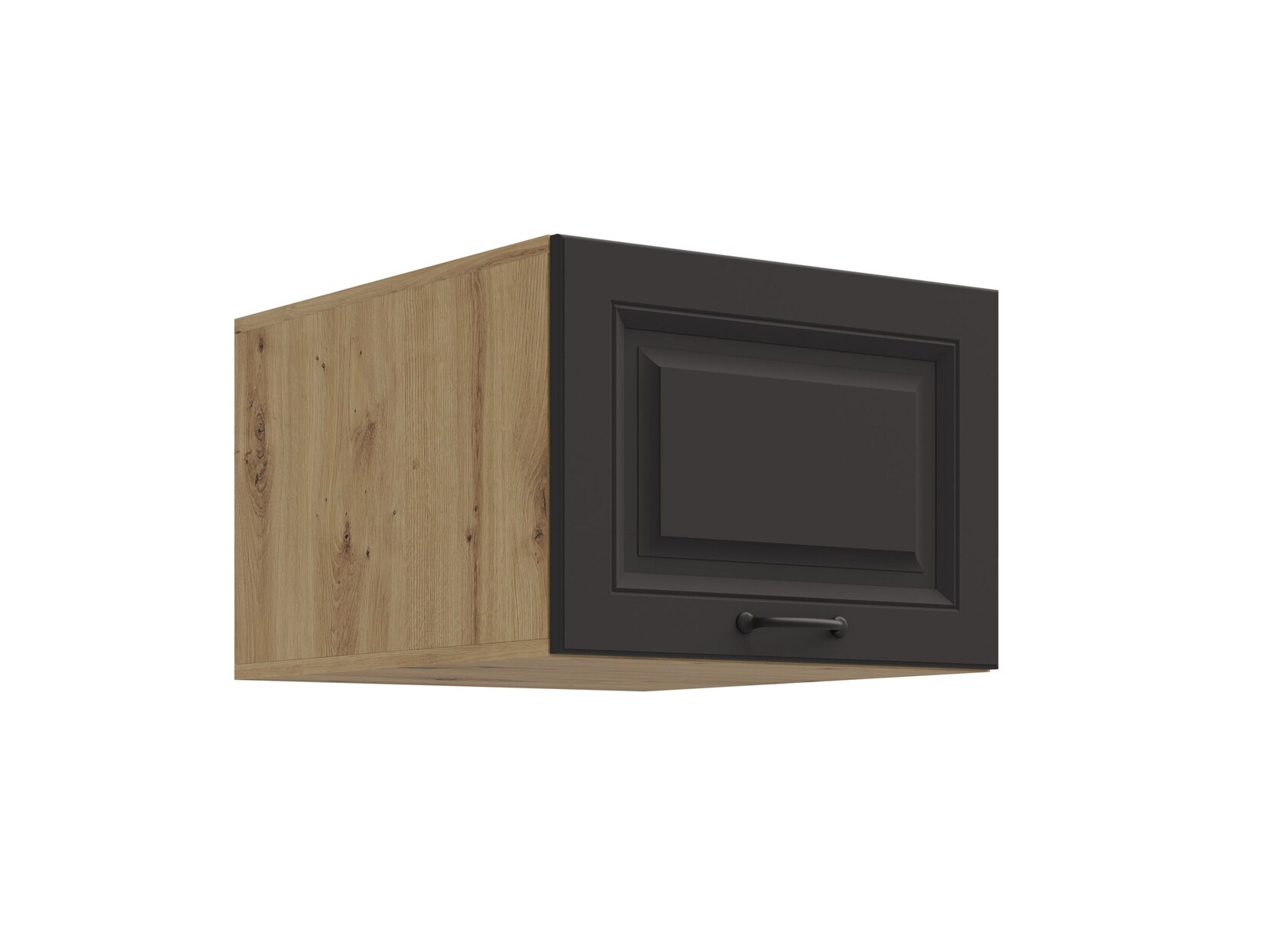 Aufsatzschrank Hochschrank 50 cm STILO Grau Küchenzeile Küchenblock Küche