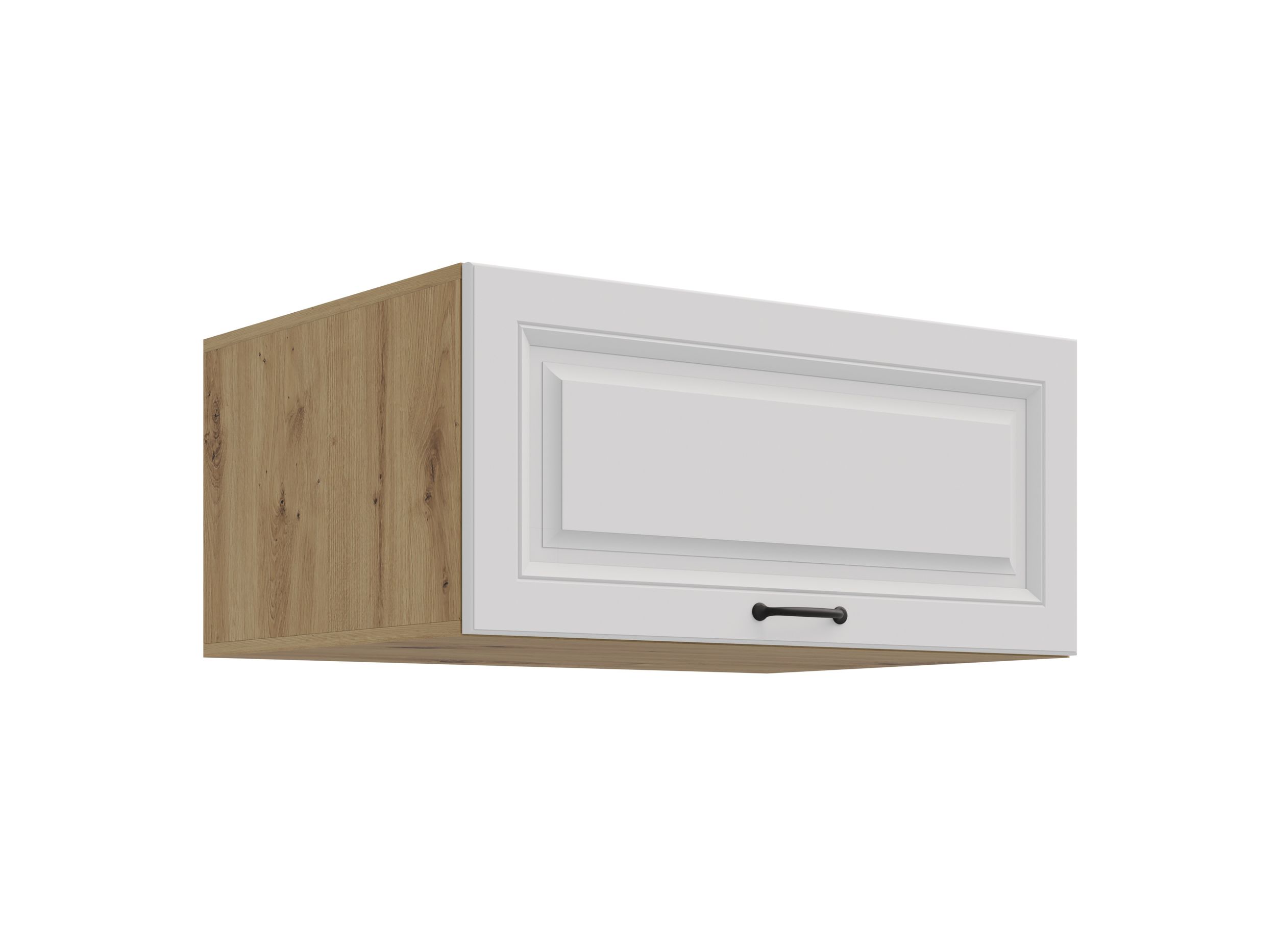 Aufsatzschrank Hochschrank 80 cm STILO Weiss K&uuml;chenzeile K&uuml;chenblock K&uuml;che - Bild 1