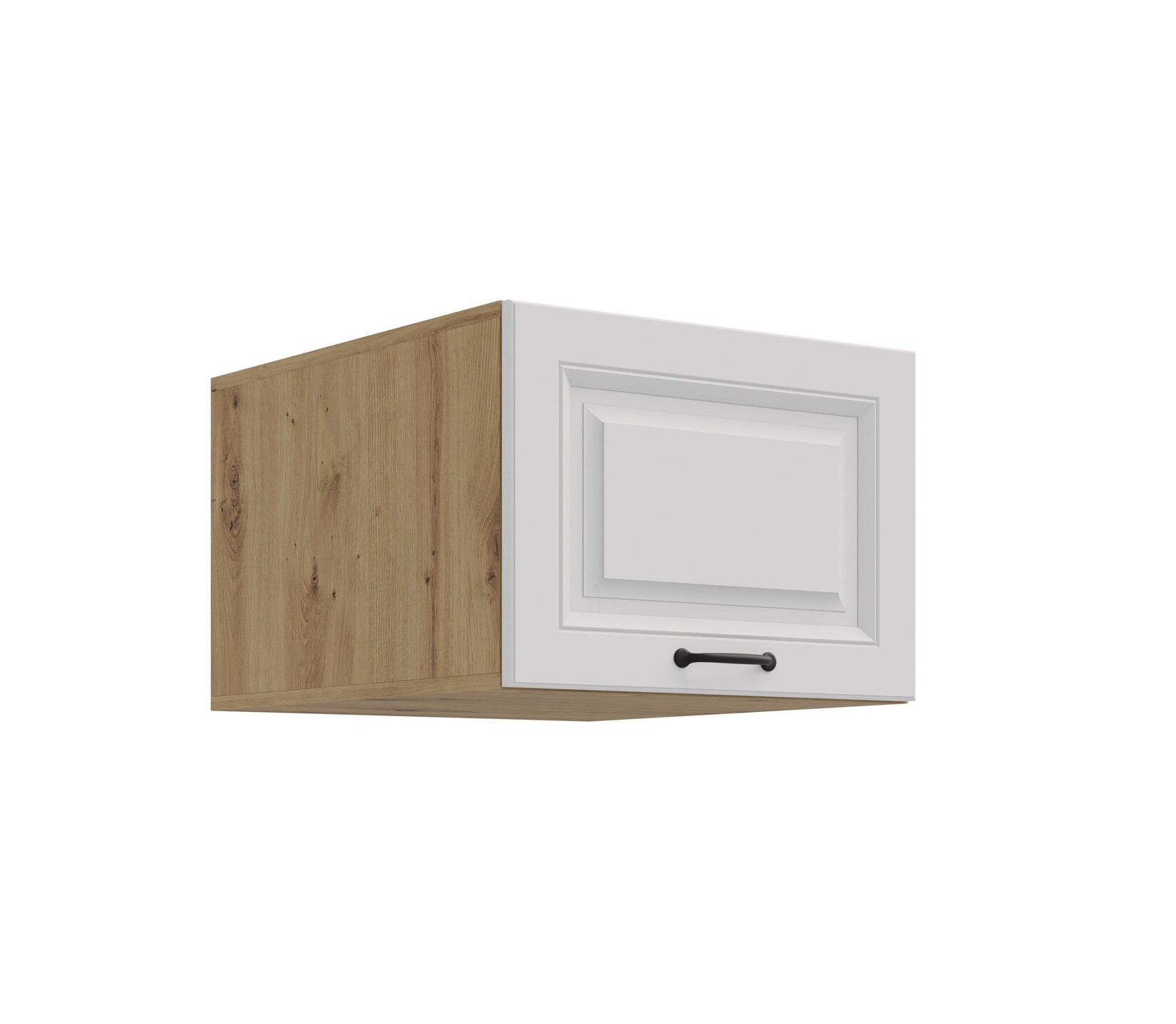 Aufsatzschrank Hochschrank 50 cm STILO Weiss Küchenzeile Küchenblock Küche