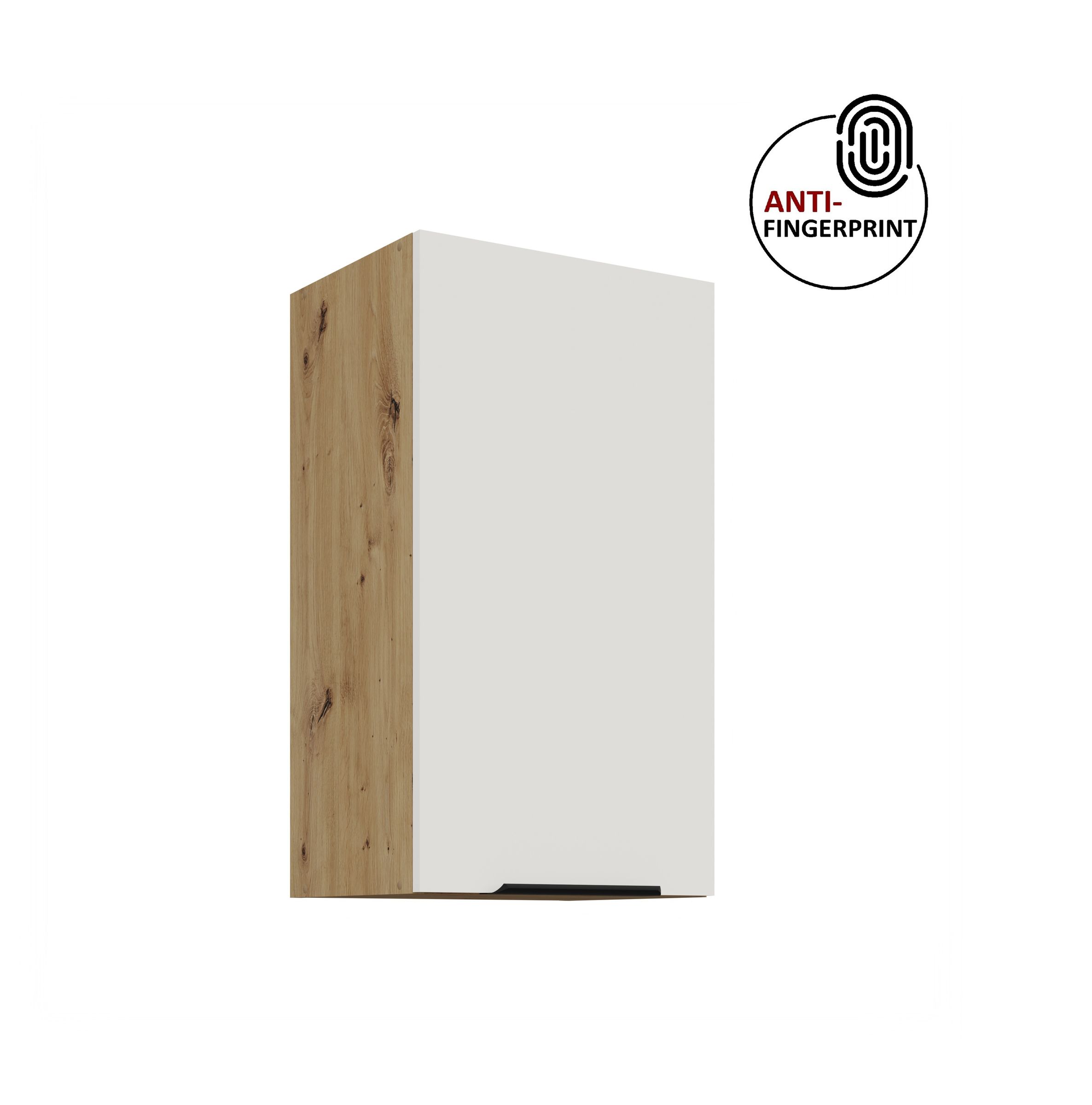 K&uuml;chen H&auml;ngeschrank 40 K&uuml;che ARIA Weiss K&uuml;chenzeile K&uuml;chenblock Anti Fingerprint - Bild 1