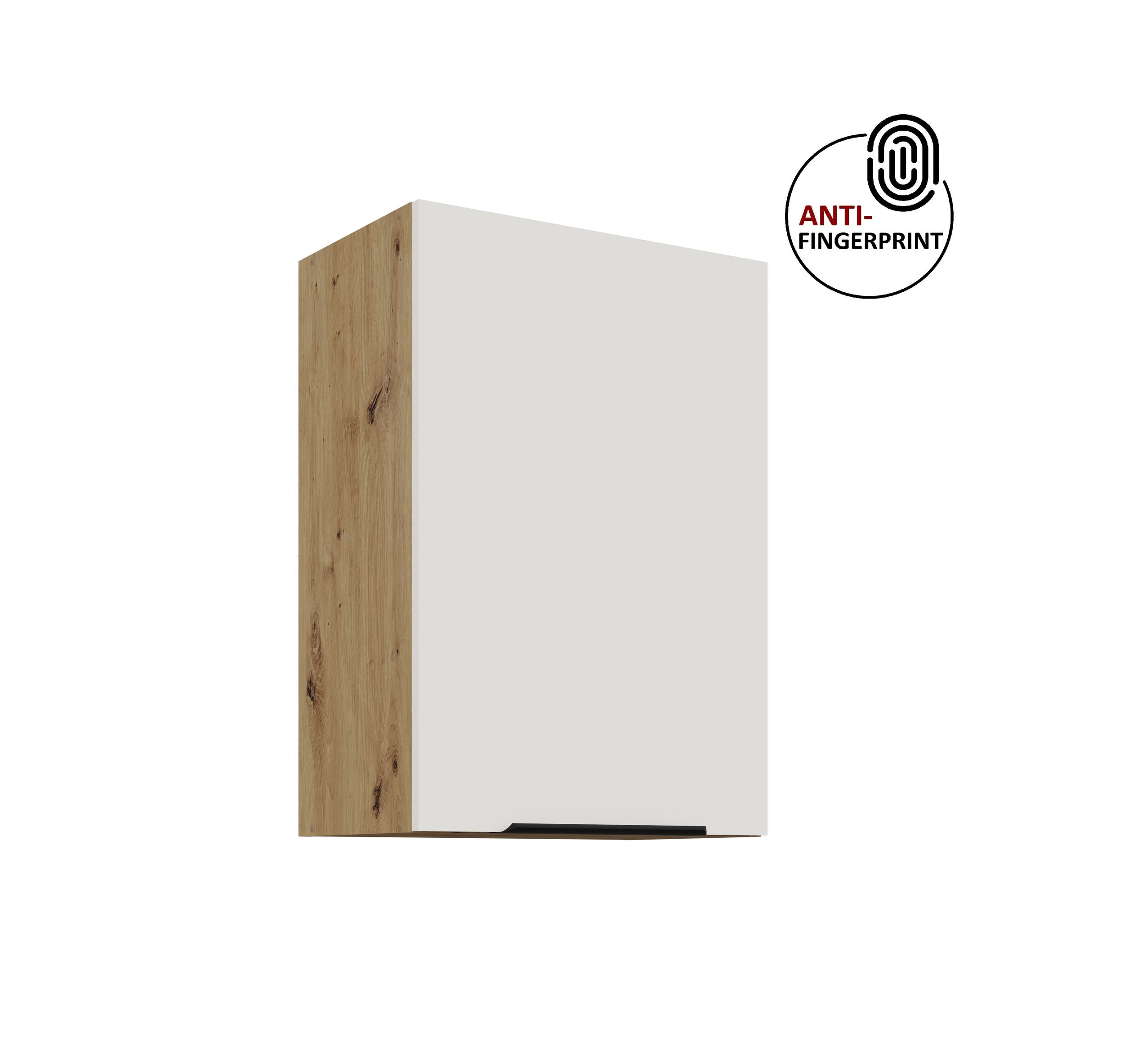 K&uuml;chen H&auml;ngeschrank 50 K&uuml;che ARIA Weiss K&uuml;chenzeile K&uuml;chenblock Anti Fingerprint - Bild 1