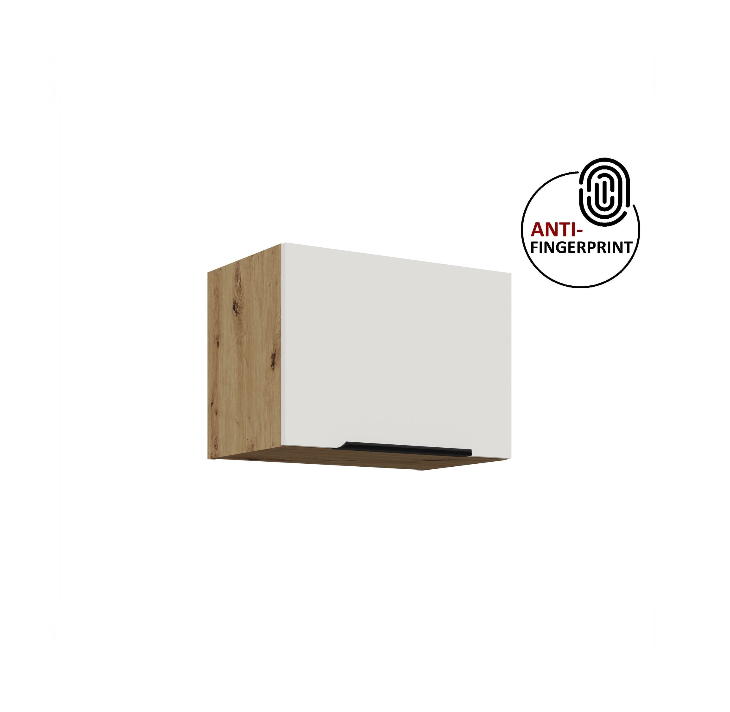 K&uuml;chen H&auml;ngeschrank 50 K&uuml;che ARIA Weiss K&uuml;chenzeile K&uuml;chenblock Anti Fingerprint - Bild 1