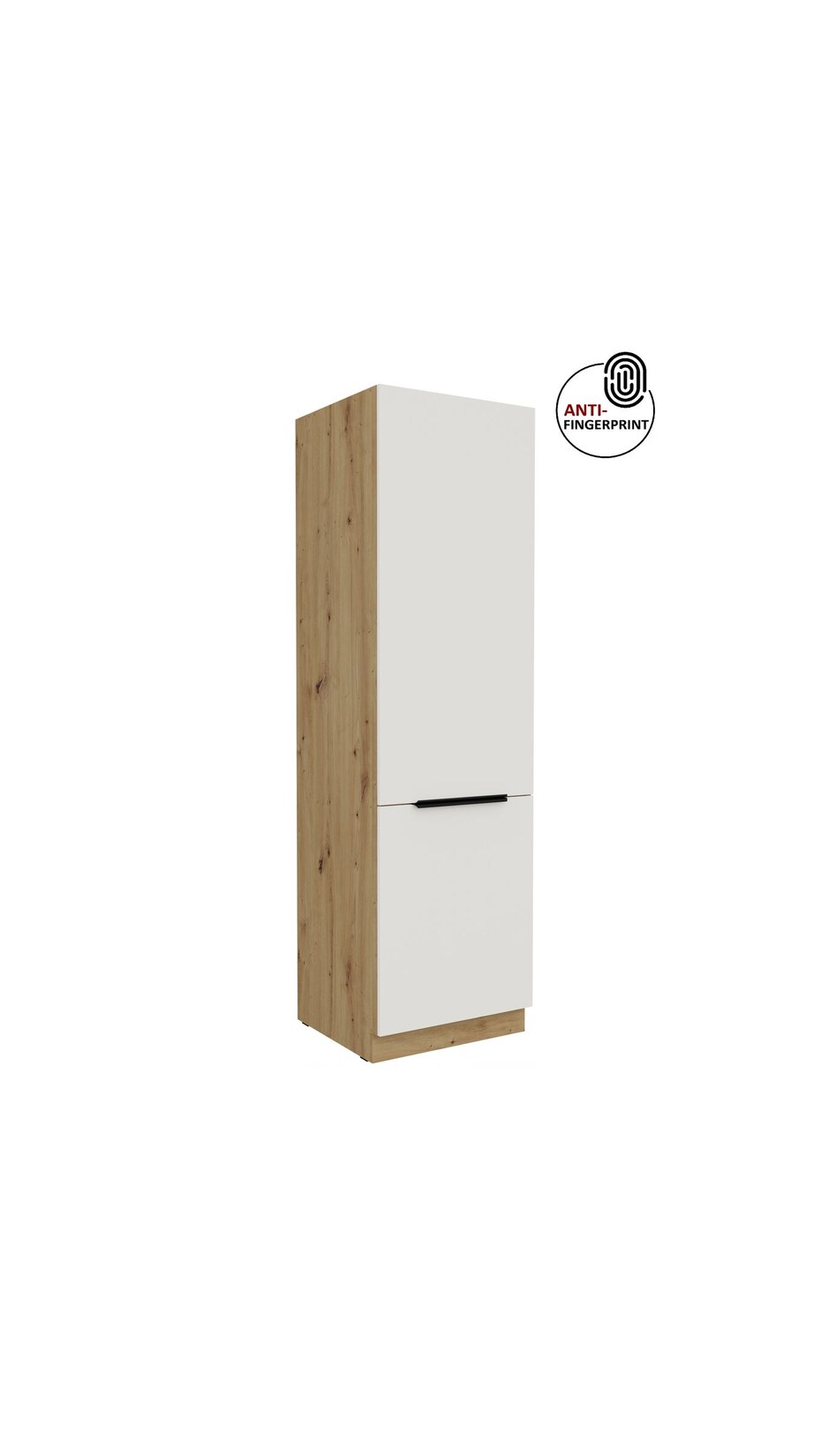 Küchen Hochschrank 60 cm Küche ARIA Weiß ultra matt Anti Fingerprint Küchenzeile