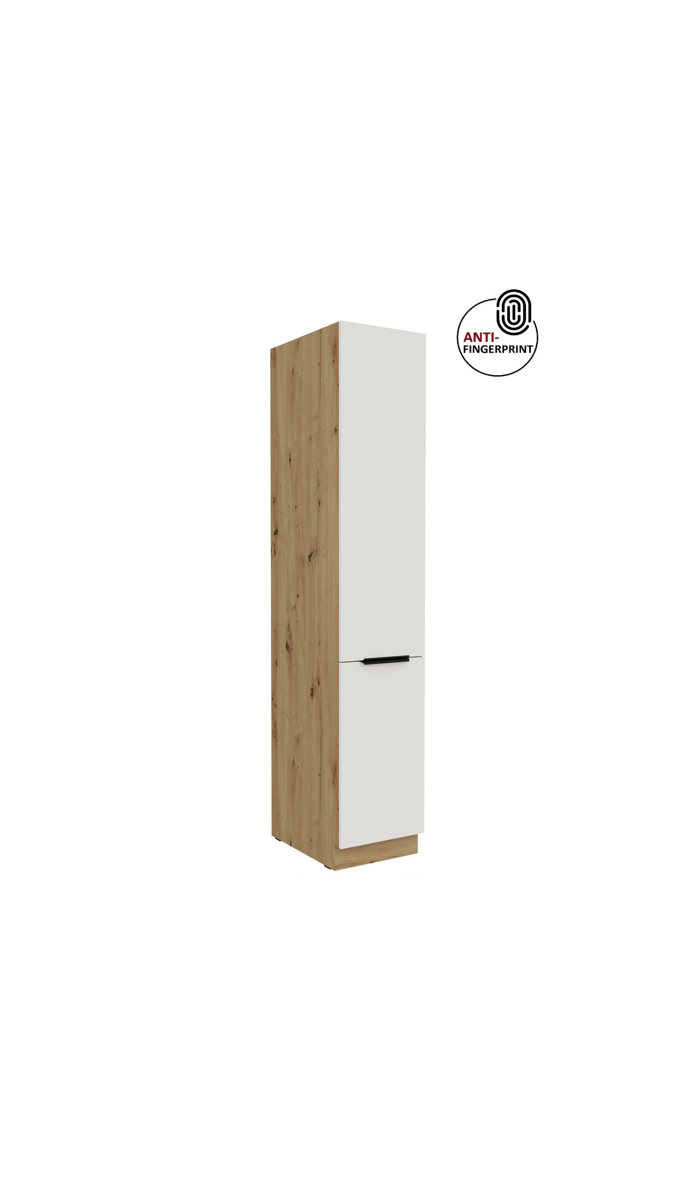 K&uuml;chen Hochschrank 40 cm K&uuml;che ARIA Wei&szlig; ultra matt Anti Fingerprint K&uuml;chenzeile - Bild 1