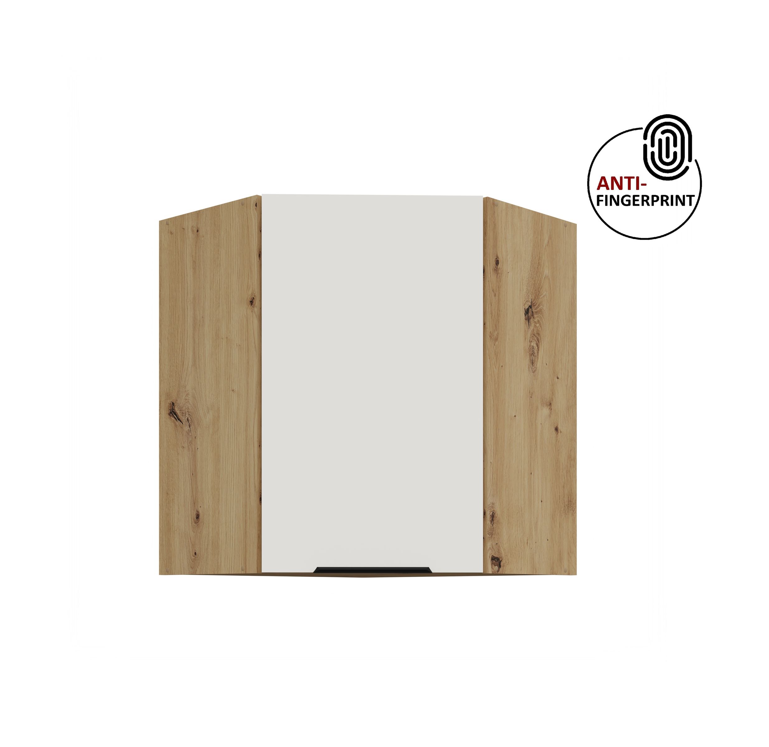 K&uuml;chen Eckschrank 60 cm K&uuml;che ARIA Weiss ultra matt Anti Fingerprint K&uuml;chenzeile - Bild 1