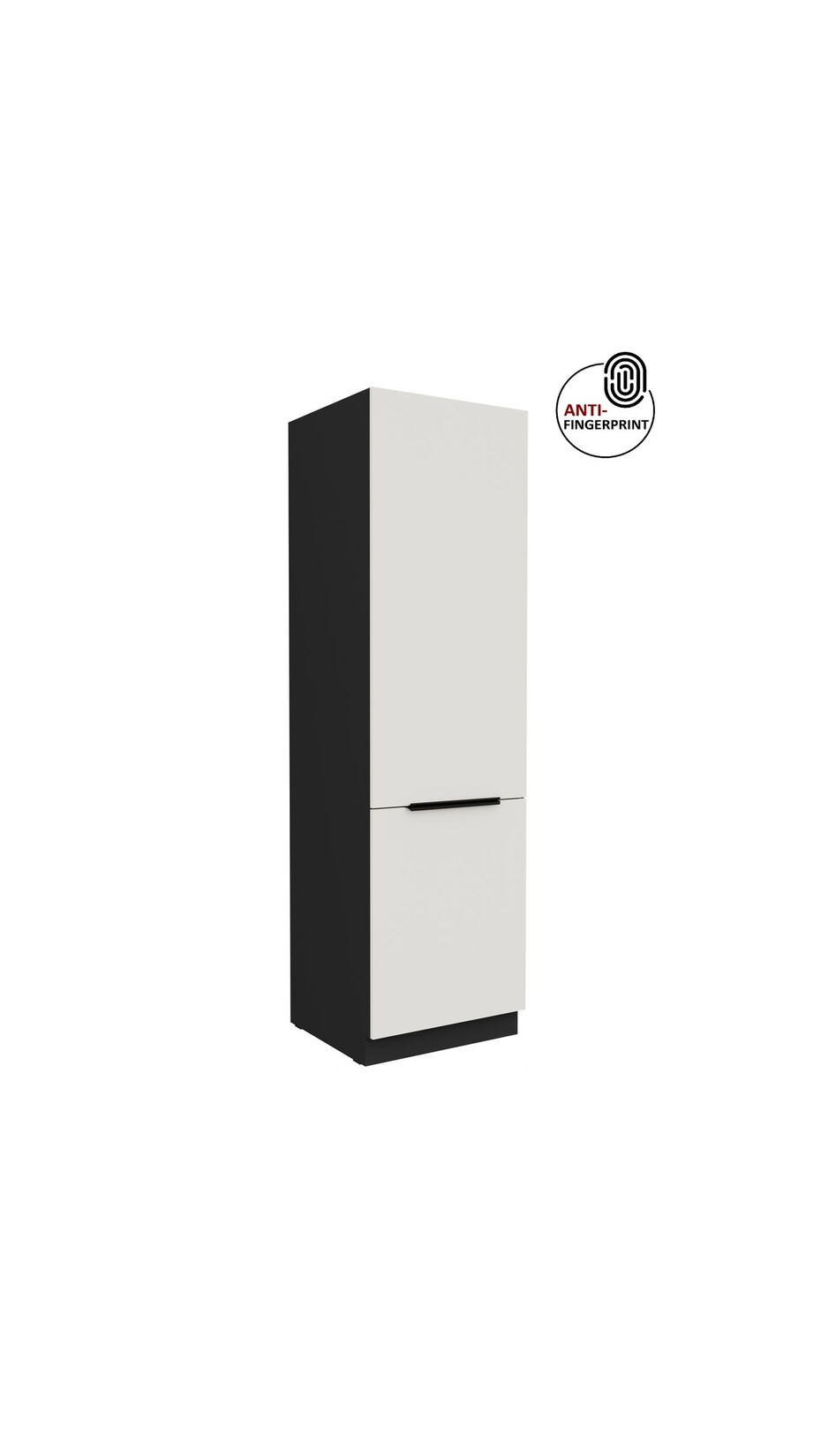 Küchen Hochschrank 60 cm Küche ARIA Weiß ultra matt Anti Fingerprint Küchenzeile