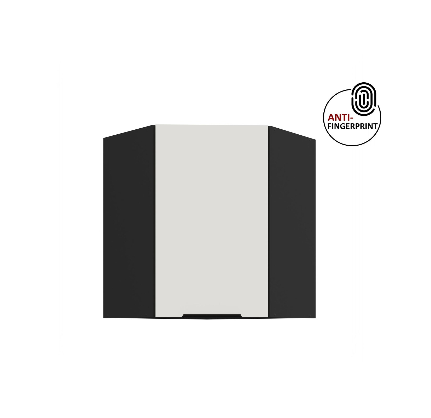 Küchen Eckschrank 60 cm Küche ARIA Weiss ultra matt Anti Fingerprint Küchenzeile
