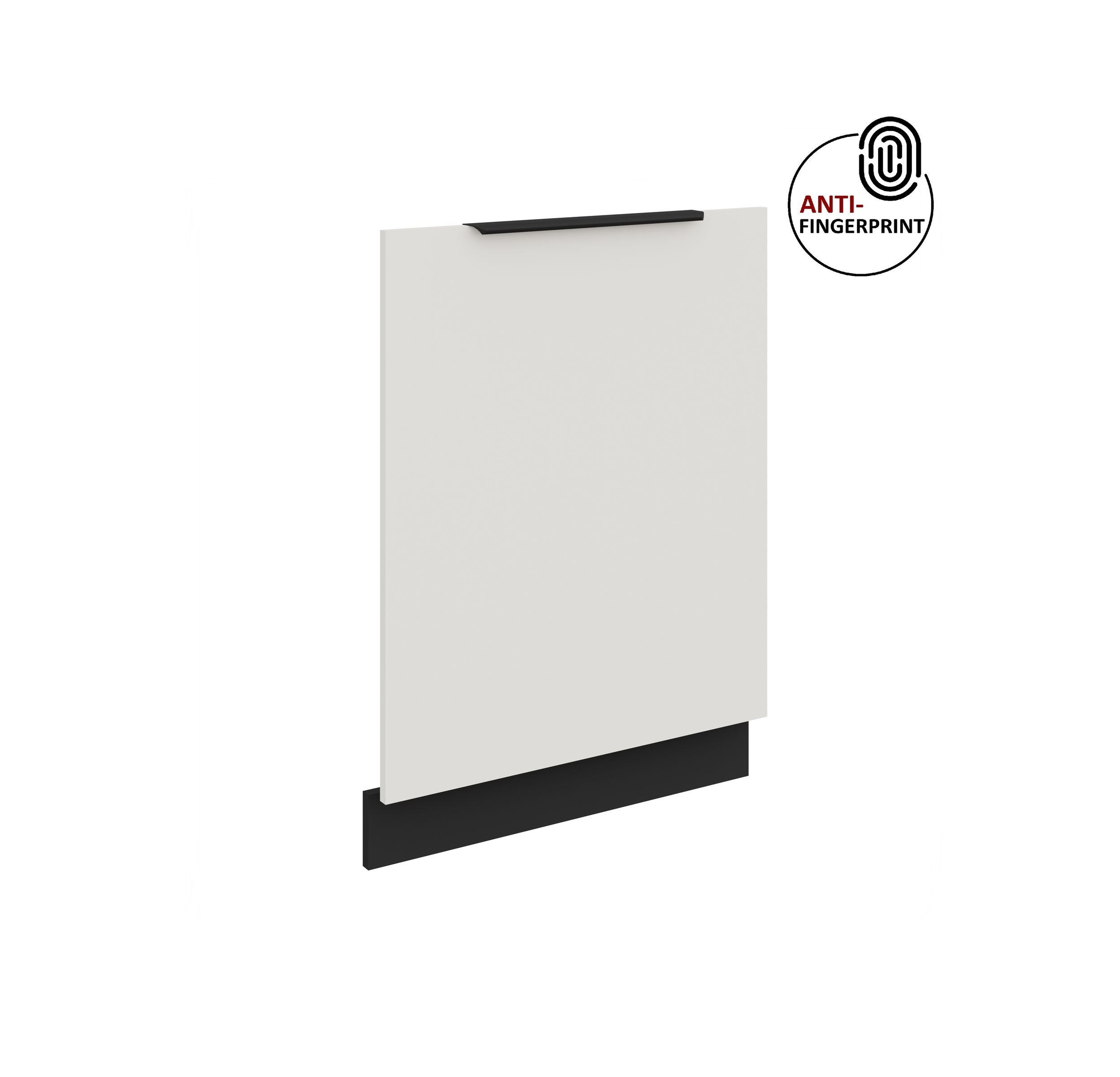 Frontblende f&uuml;r vollintegrierten Geschirrsp&uuml;ler 60 cm ARIA Wei&szlig; + Schwarz matt - Bild 1