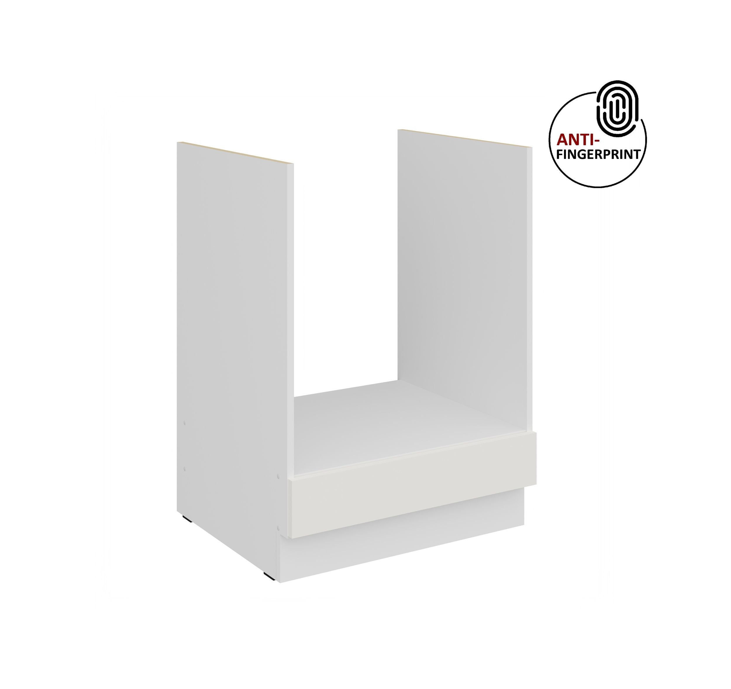 K&uuml;chen Herdschrank 60 K&uuml;che ARIA Weiss ultra matt Anti Fingerprint K&uuml;chenzeile - Bild 1