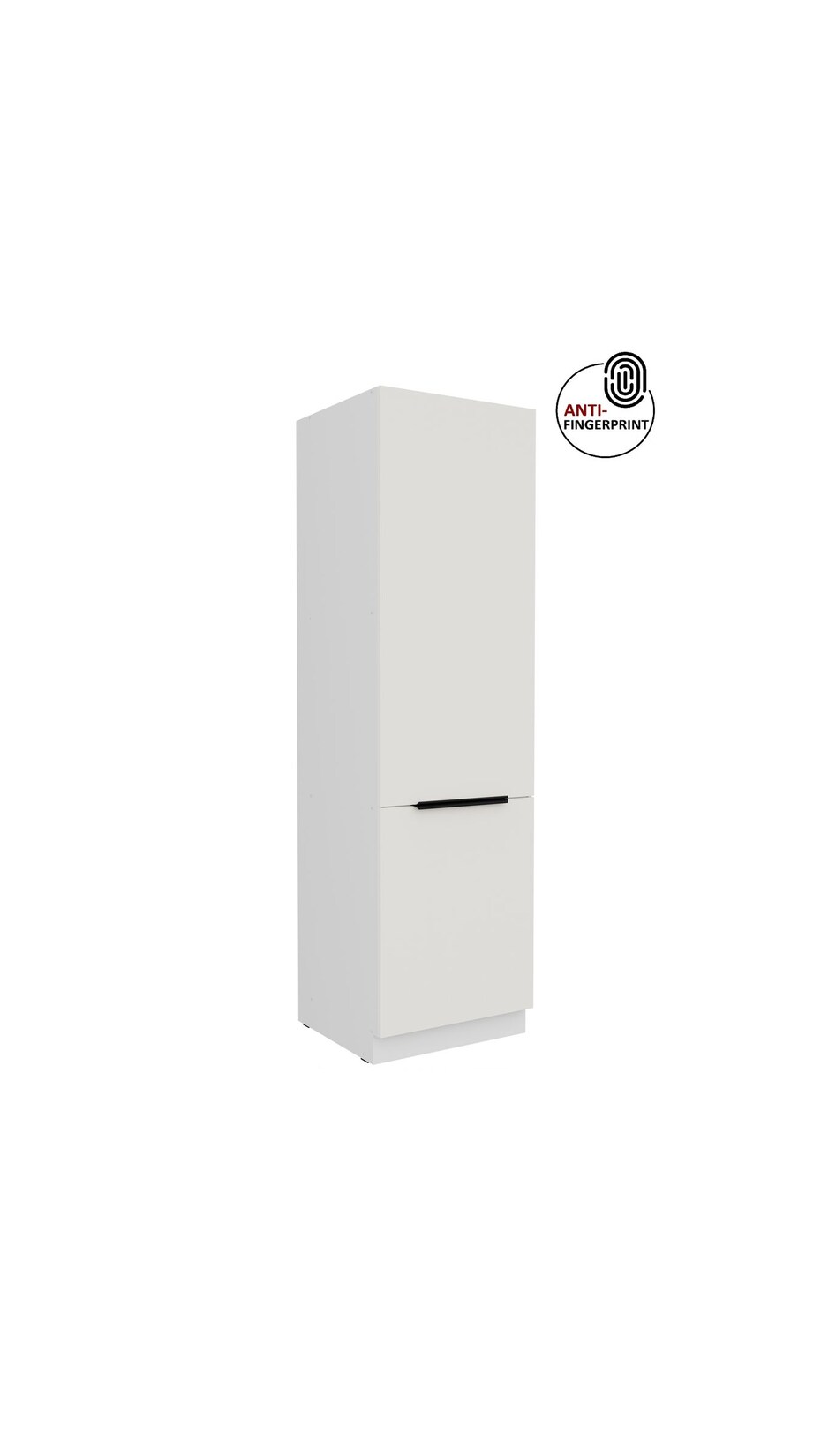 Küchen Hochschrank 60 cm Küche ARIA Weiß ultra matt Anti Fingerprint Küchenzeile