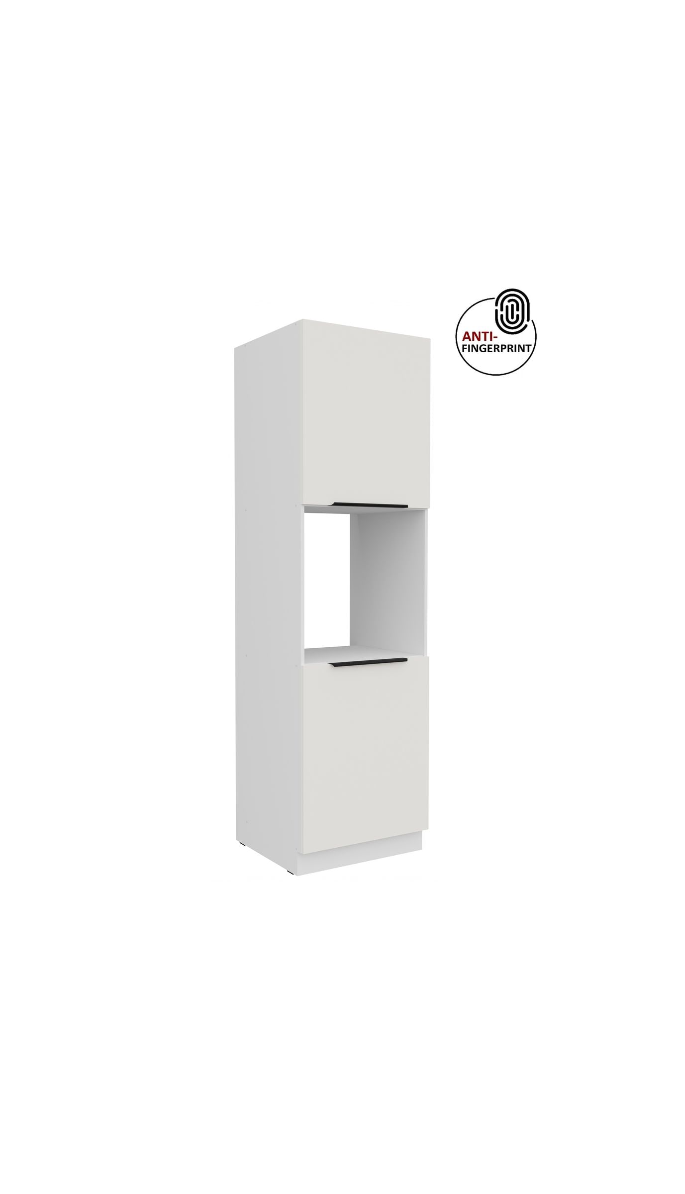K&uuml;chen Hochschrank 60 cm K&uuml;che ARIA Wei&szlig; ultra matt Anti Fingerprint K&uuml;chenzeile - Bild 1