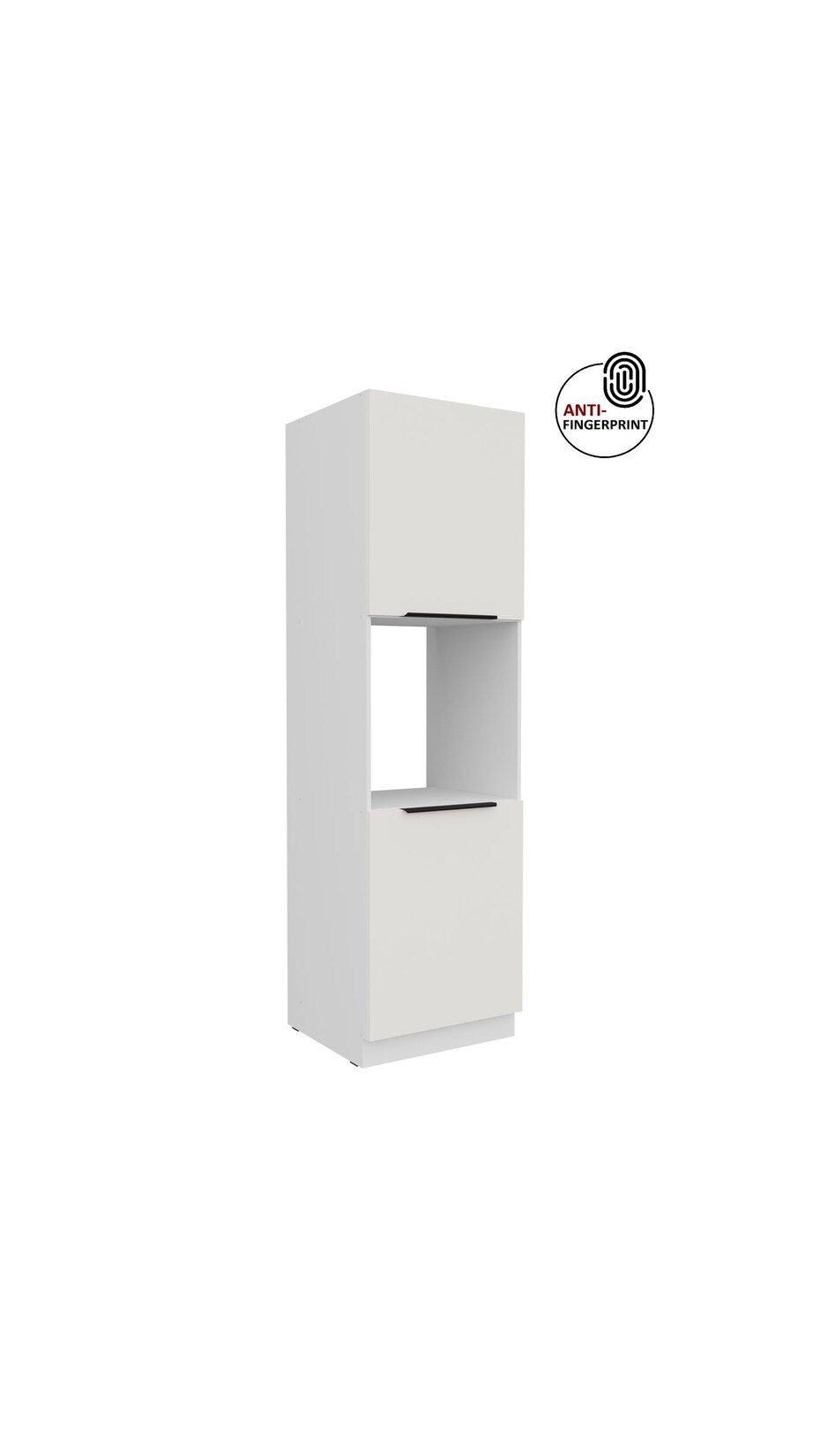 Küchen Hochschrank 60 cm Küche ARIA Weiß ultra matt Anti Fingerprint Küchenzeile
