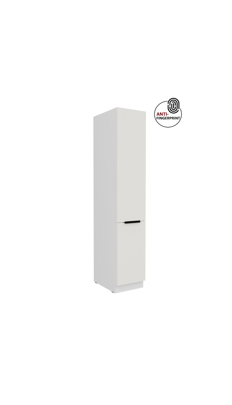 Küchen Hochschrank 40 cm Küche ARIA Weiß ultra matt Anti Fingerprint Küchenzeile