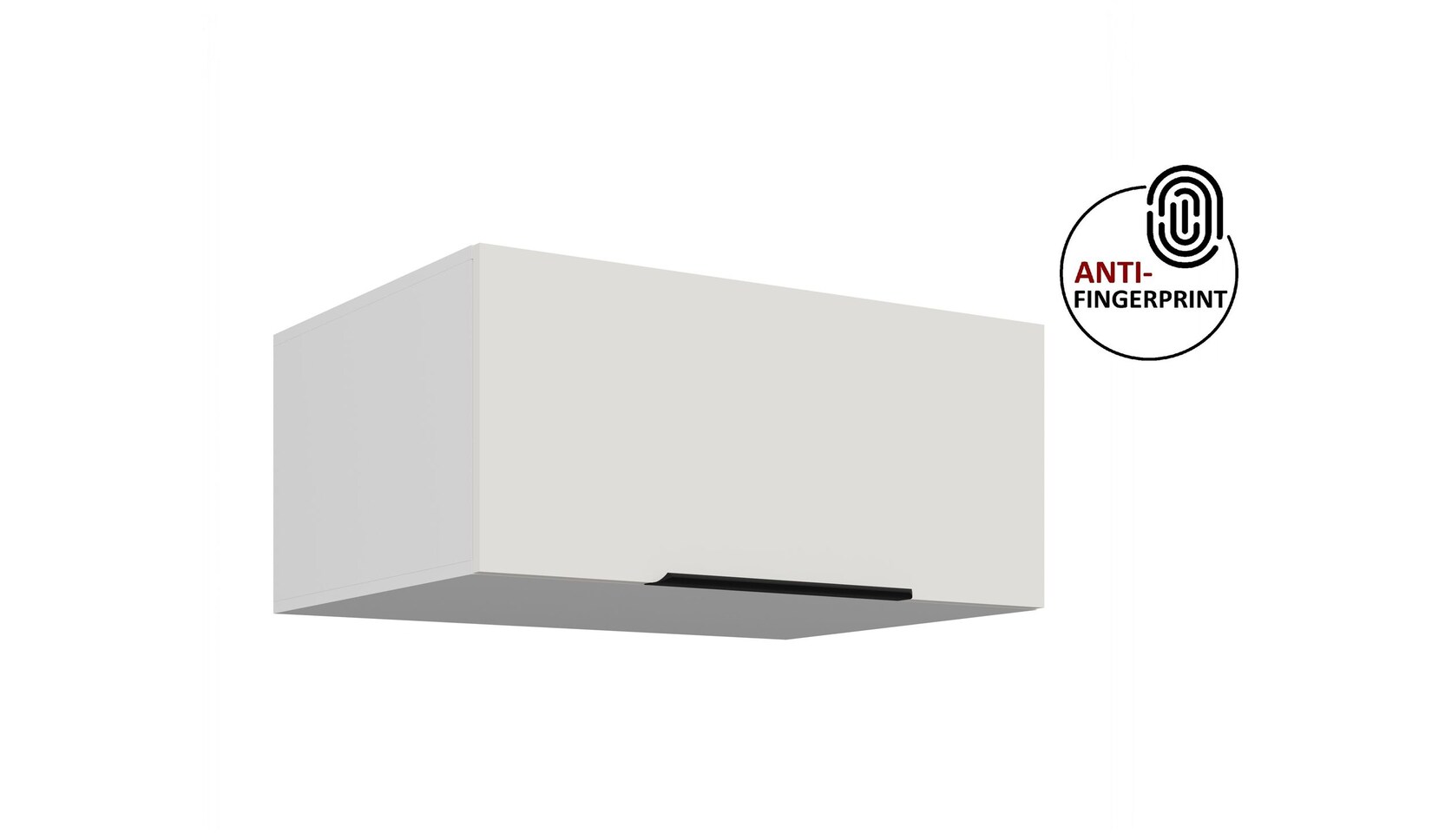 Küchen Aufsatzschrank 80 Küche ARIA Weiß ultra matt Küchenzeile Anti Fingerprint
