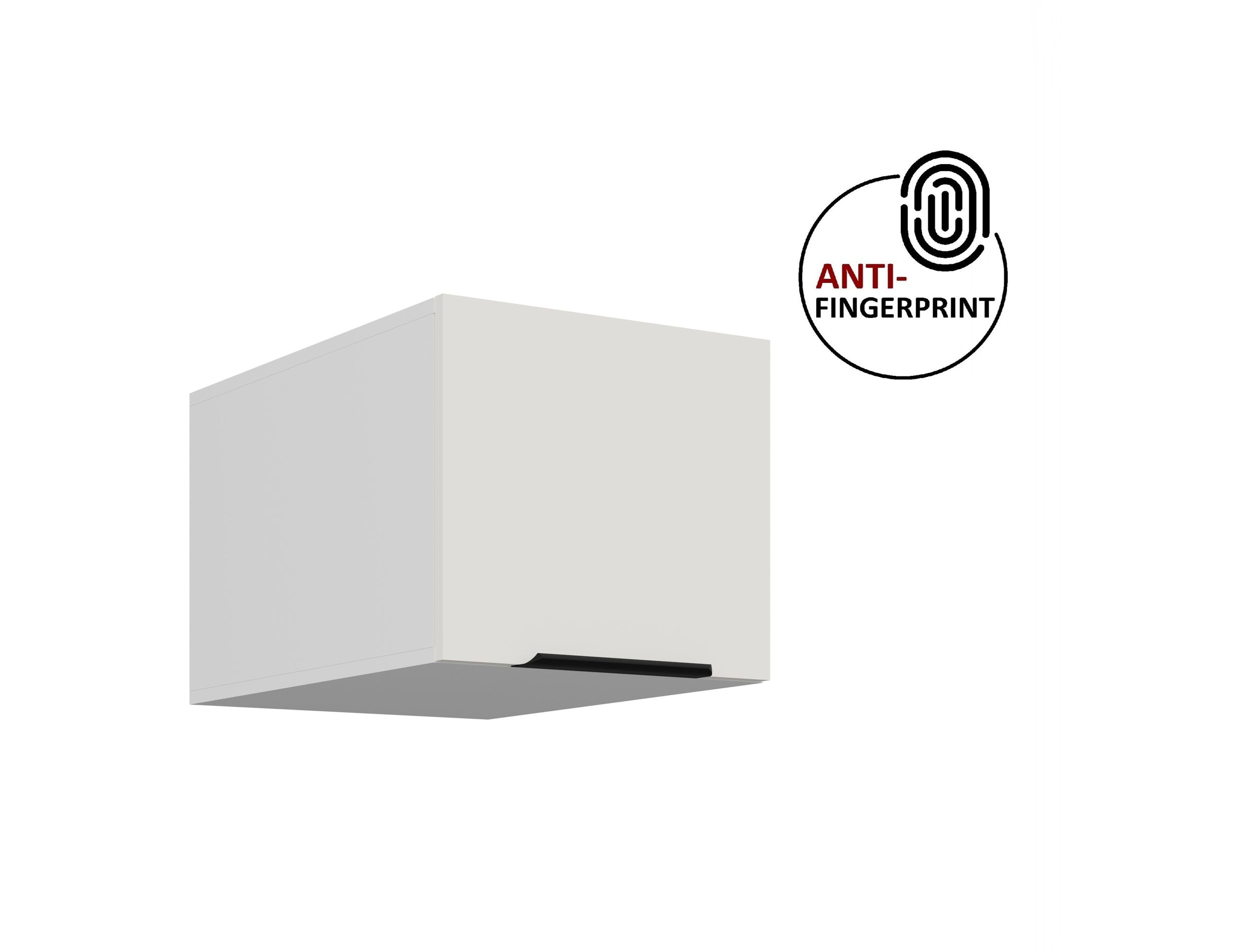 K&uuml;chen Aufsatzschrank 40 K&uuml;che ARIA Weiss + Weiss K&uuml;chenzeile Anti Fingerprint - Bild 1