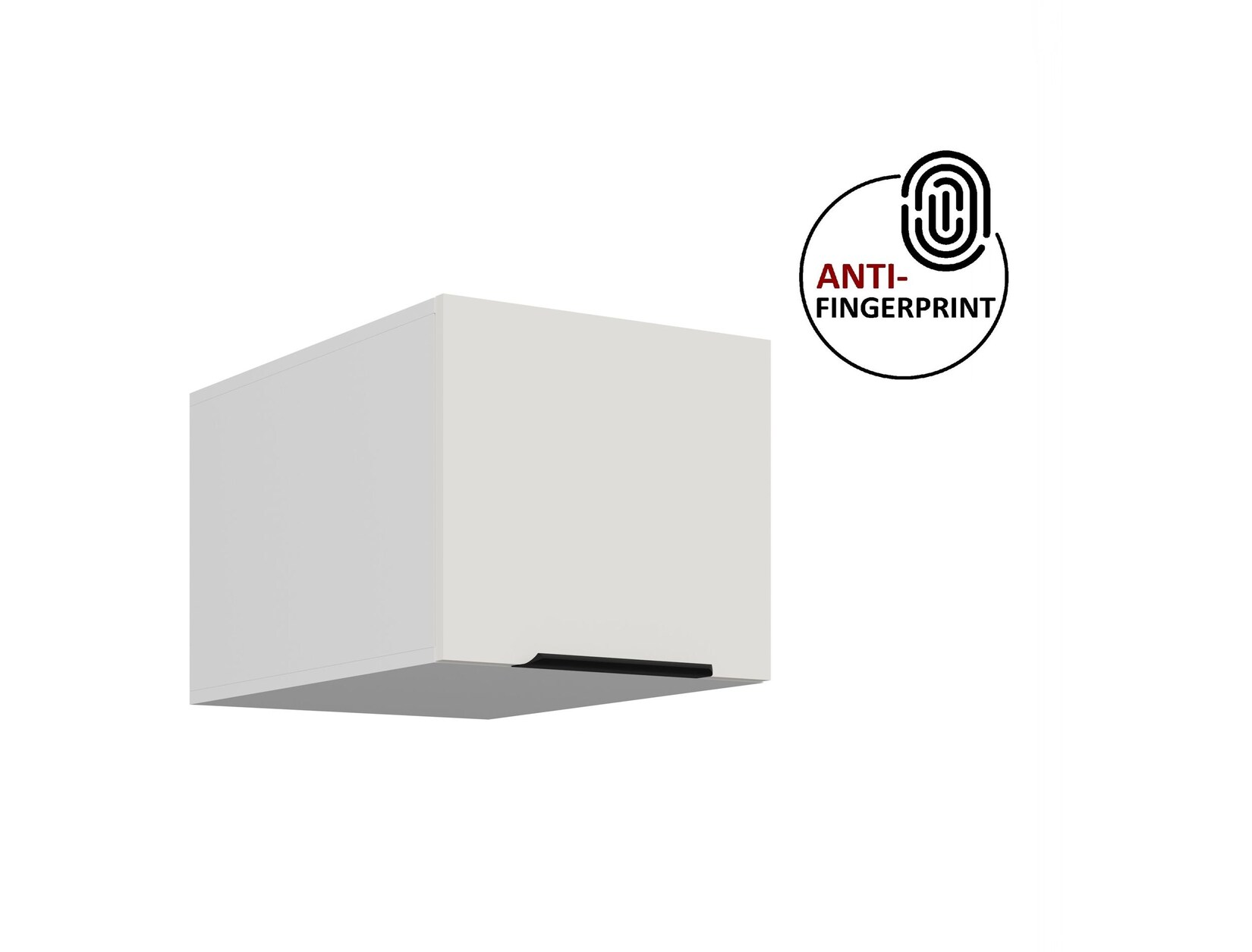 Küchen Aufsatzschrank 40 Küche ARIA Weiss + Weiss Küchenzeile Anti Fingerprint