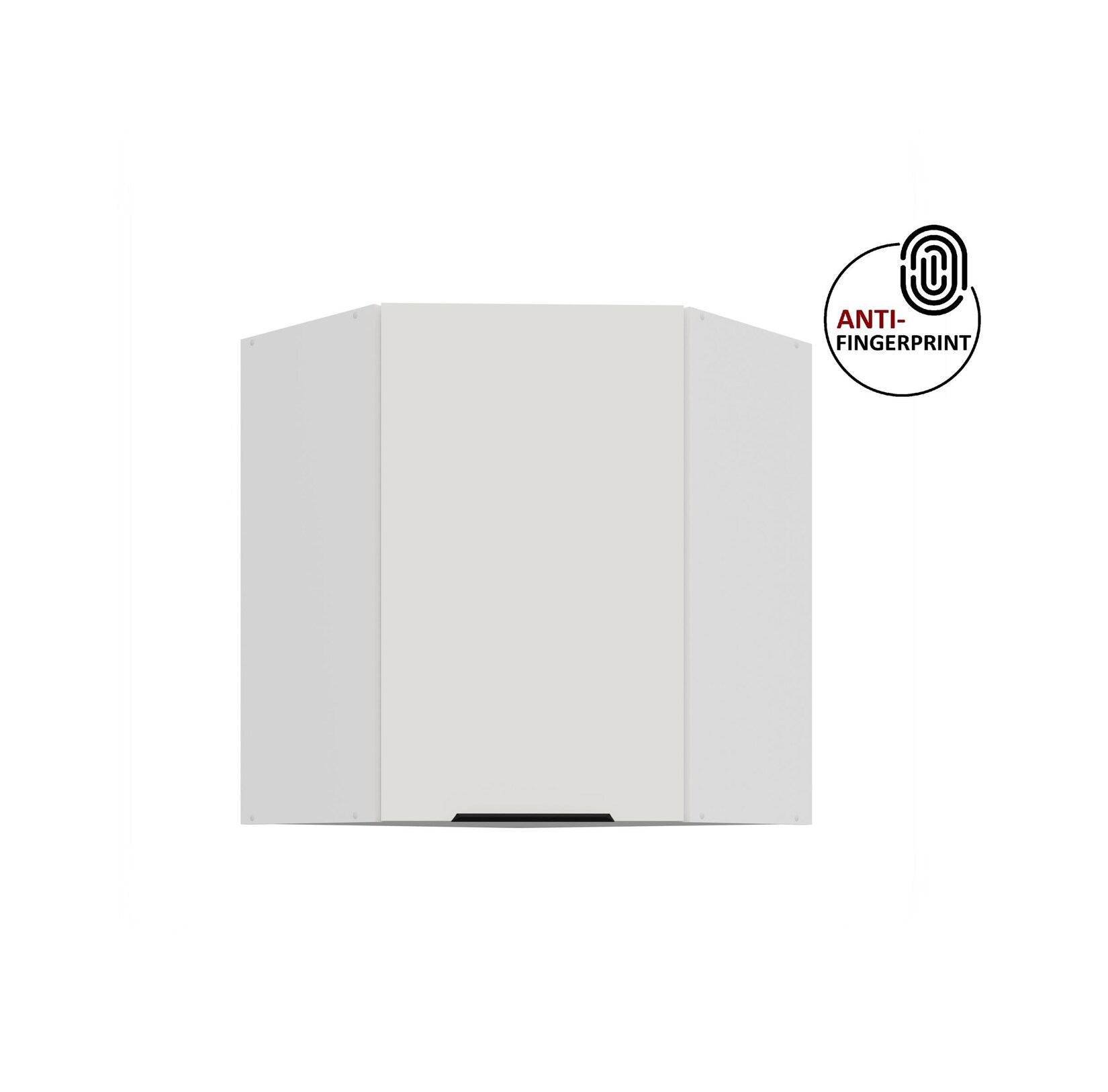 Küchen Eckschrank 60 cm Küche ARIA Weiss ultra matt Anti Fingerprint Küchenzeile