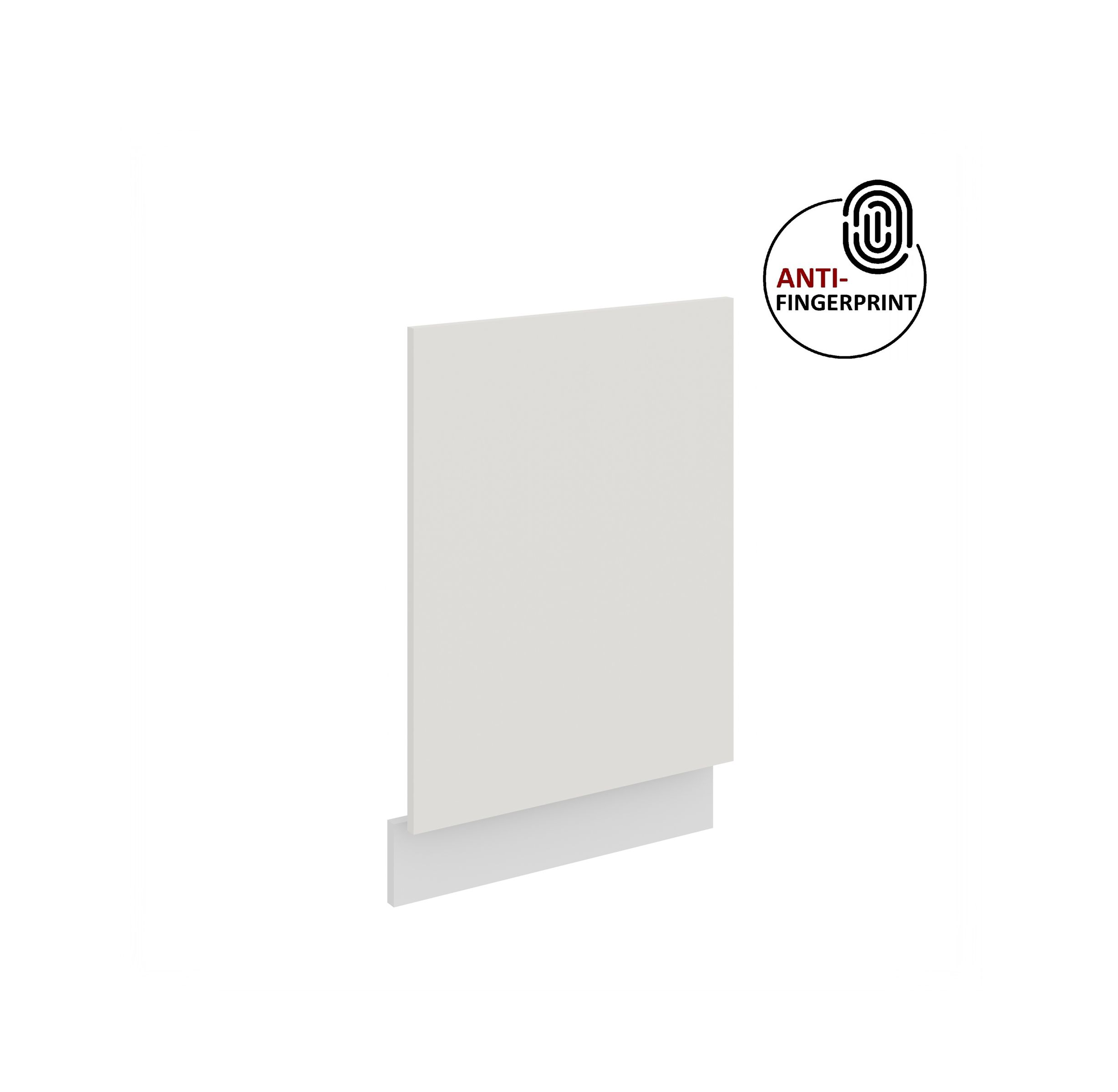 Frontblende f&uuml;r integrierten Geschirrsp&uuml;ler 45 cm ARIA Wei&szlig; + Weiss matt - Bild 1