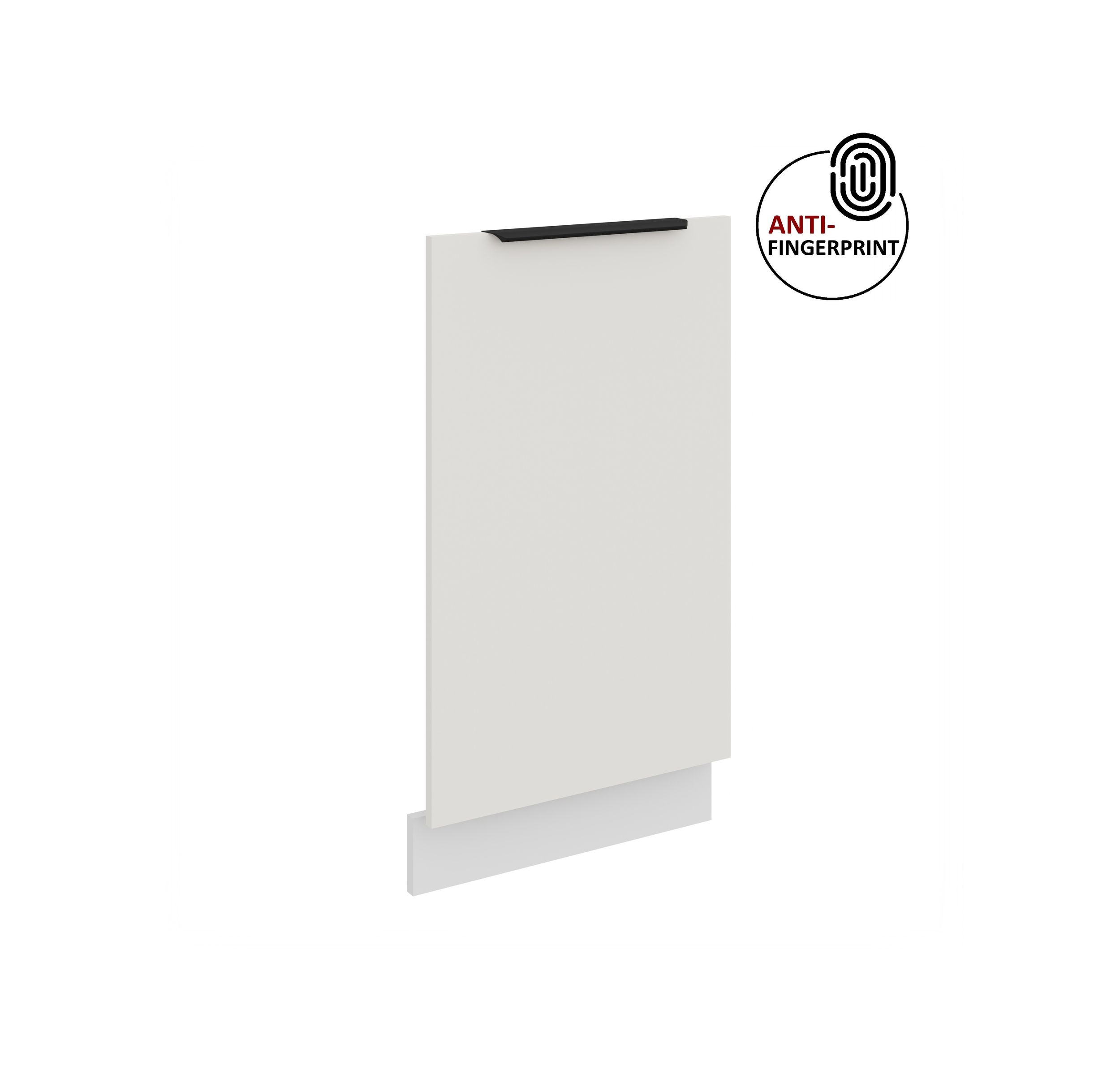 Frontblende f&uuml;r vollintegrierten Geschirrsp&uuml;ler 45 cm ARIA Wei&szlig; + Weiss matt - Bild 1