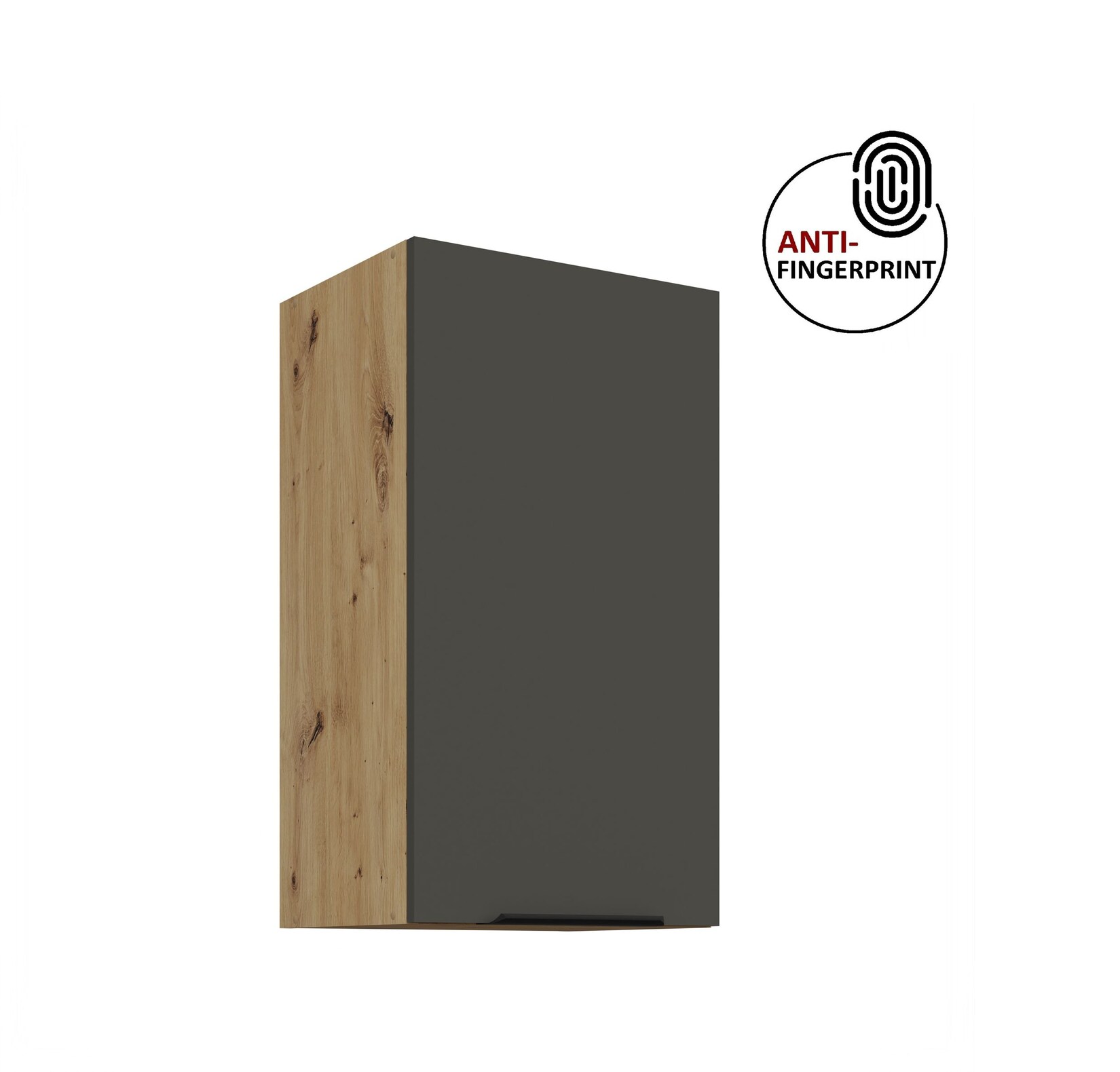 Küchen Hängeschrank 40 Küche ARIA Graphite matt Küchenzeile Anti Fingerprint