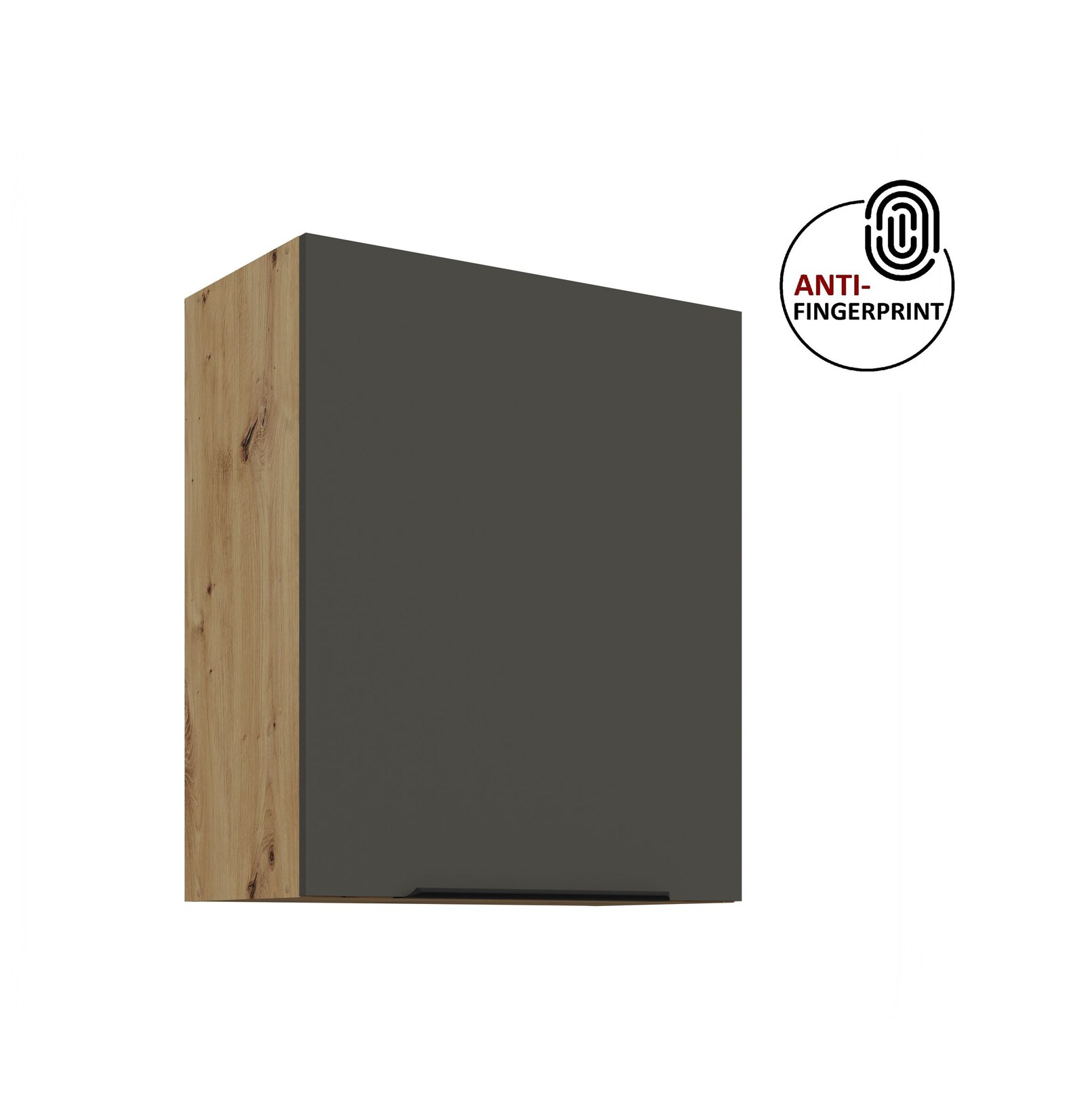 Küchen Hängeschrank 60 Küche ARIA Graphite matt Küchenzeile Anti Fingerprint