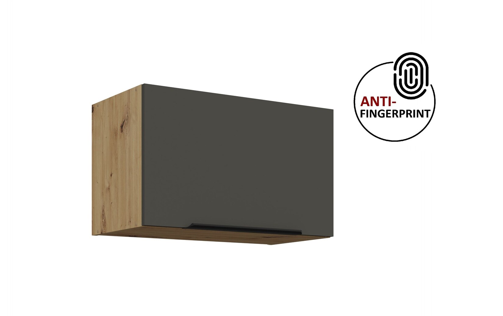 Küchen Hängeschrank 60 Küche ARIA Graphite matt Küchenzeile Anti Fingerprint