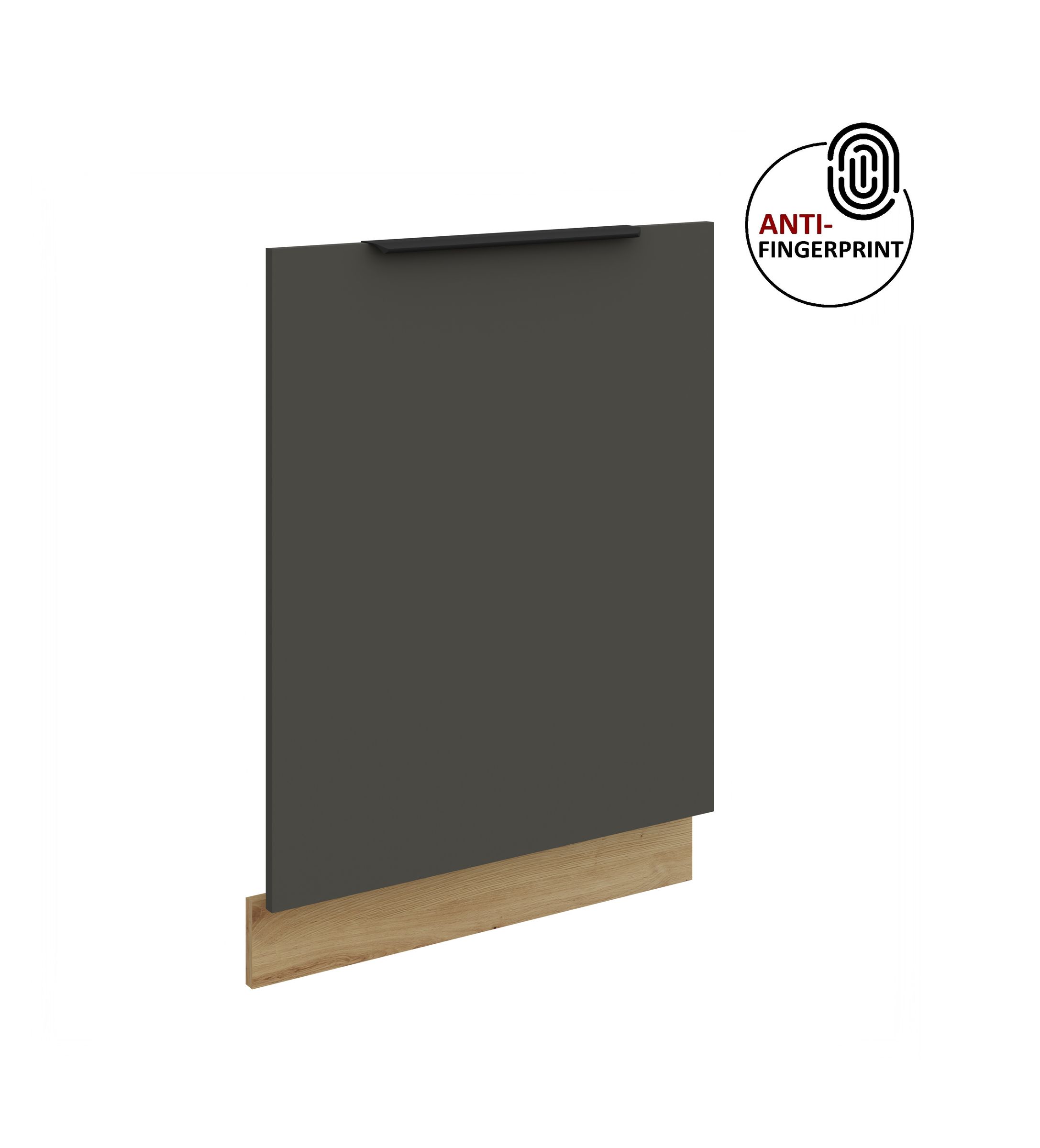 Frontblende f&uuml;r vollintegrierten Geschirrsp&uuml;ler 60 ARIA Graphite + Eiche Artisan - Bild 1