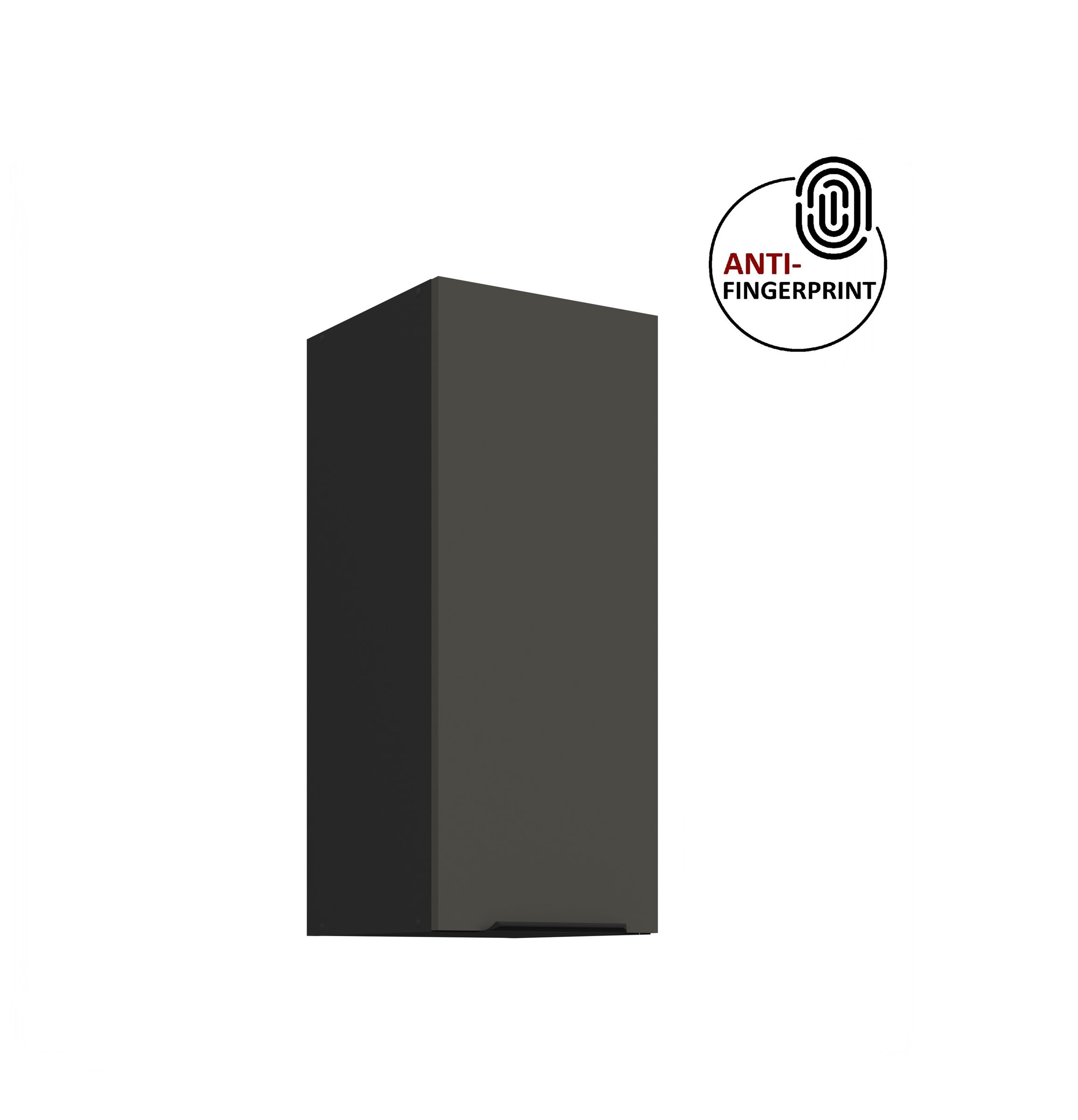 K&uuml;chen H&auml;ngeschrank 30 K&uuml;che ARIA Graphite matt K&uuml;chenzeile Anti Fingerprint - Bild 1
