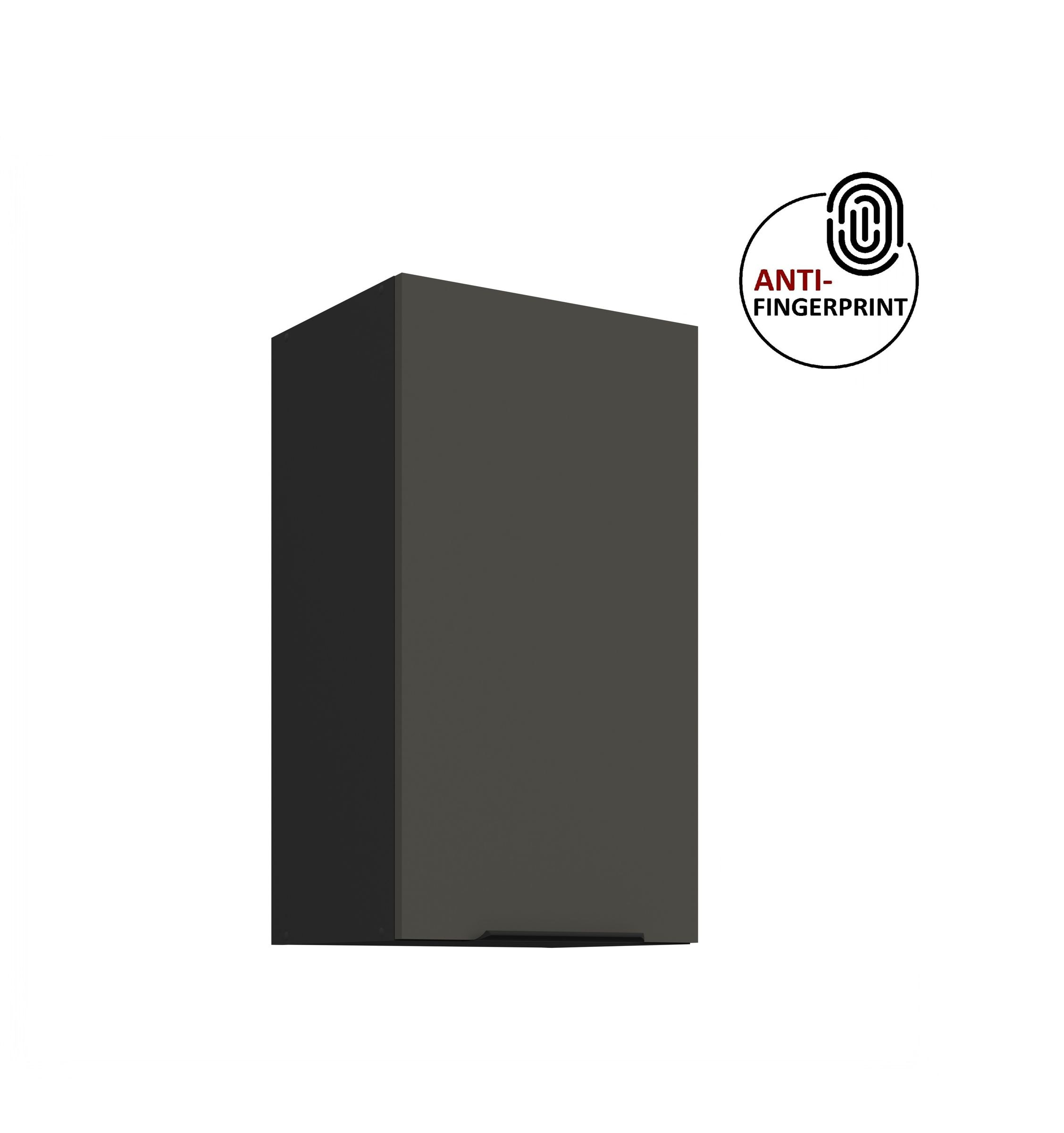 K&uuml;chen H&auml;ngeschrank 40 K&uuml;che ARIA Graphite matt K&uuml;chenzeile Anti Fingerprint - Bild 1