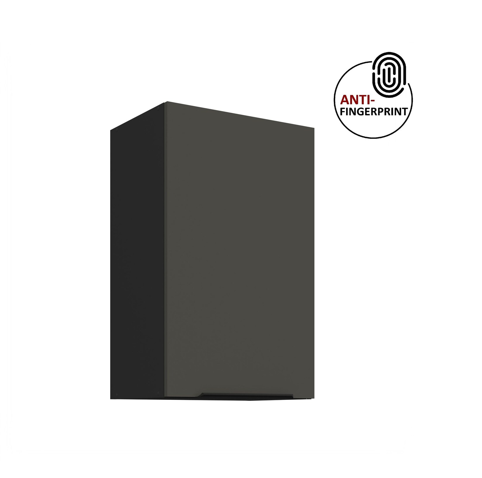 Küchen Hängeschrank 45 Küche ARIA Graphite matt Küchenzeile Anti Fingerprint