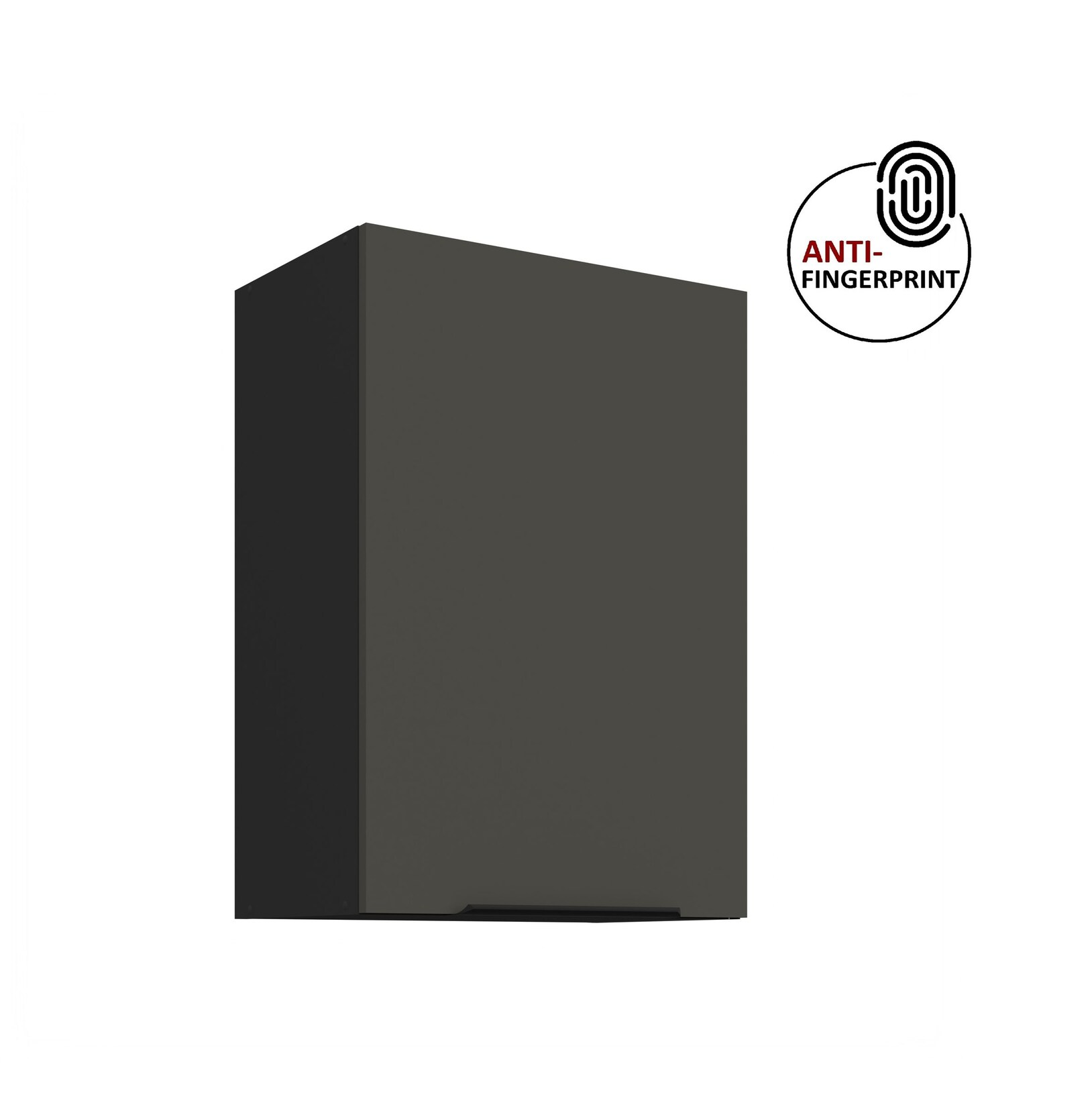 Küchen Hängeschrank 50 Küche ARIA Graphite matt Küchenzeile Anti Fingerprint