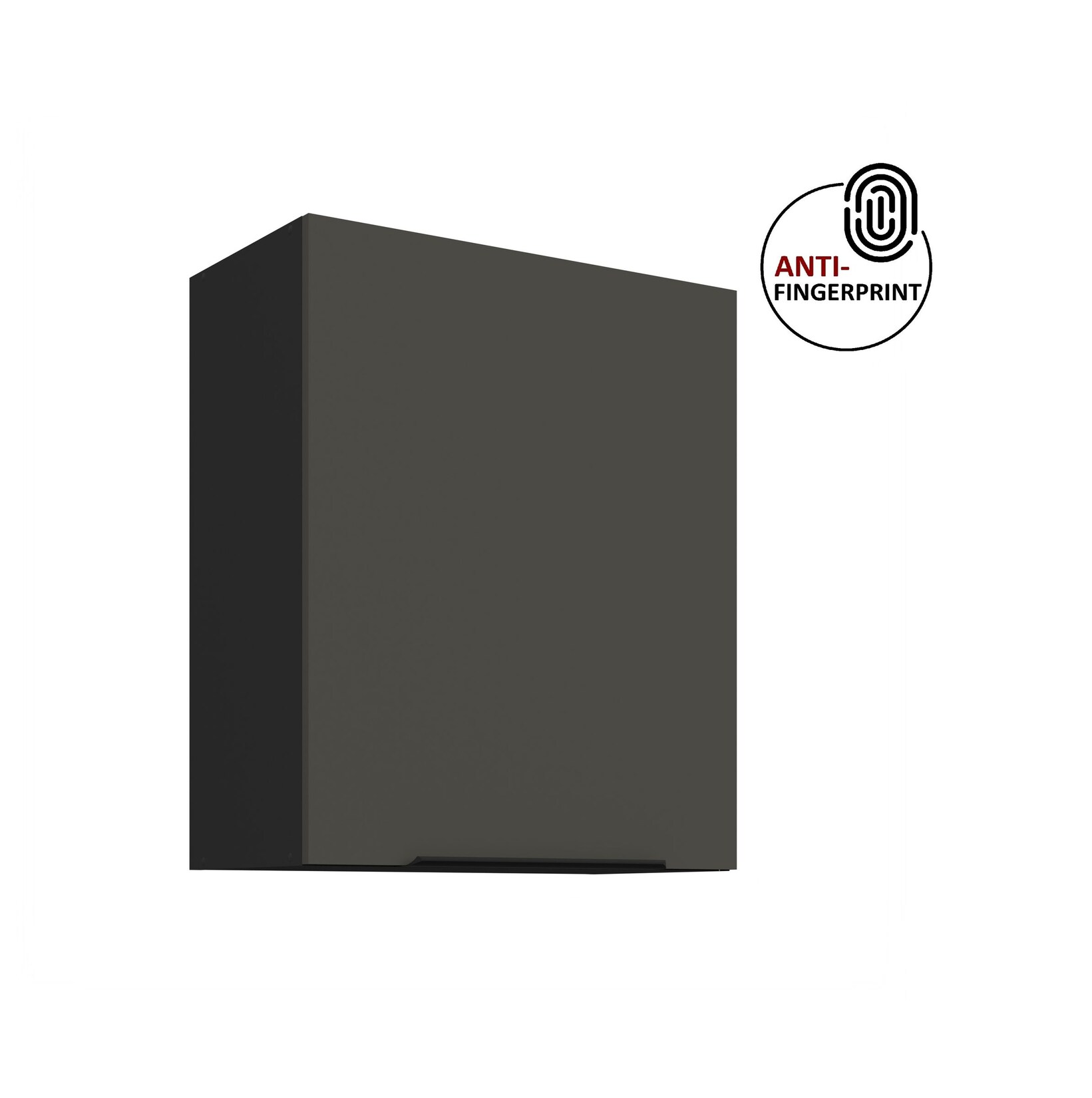Küchen Hängeschrank 60 Küche ARIA Graphite matt Küchenzeile Anti Fingerprint