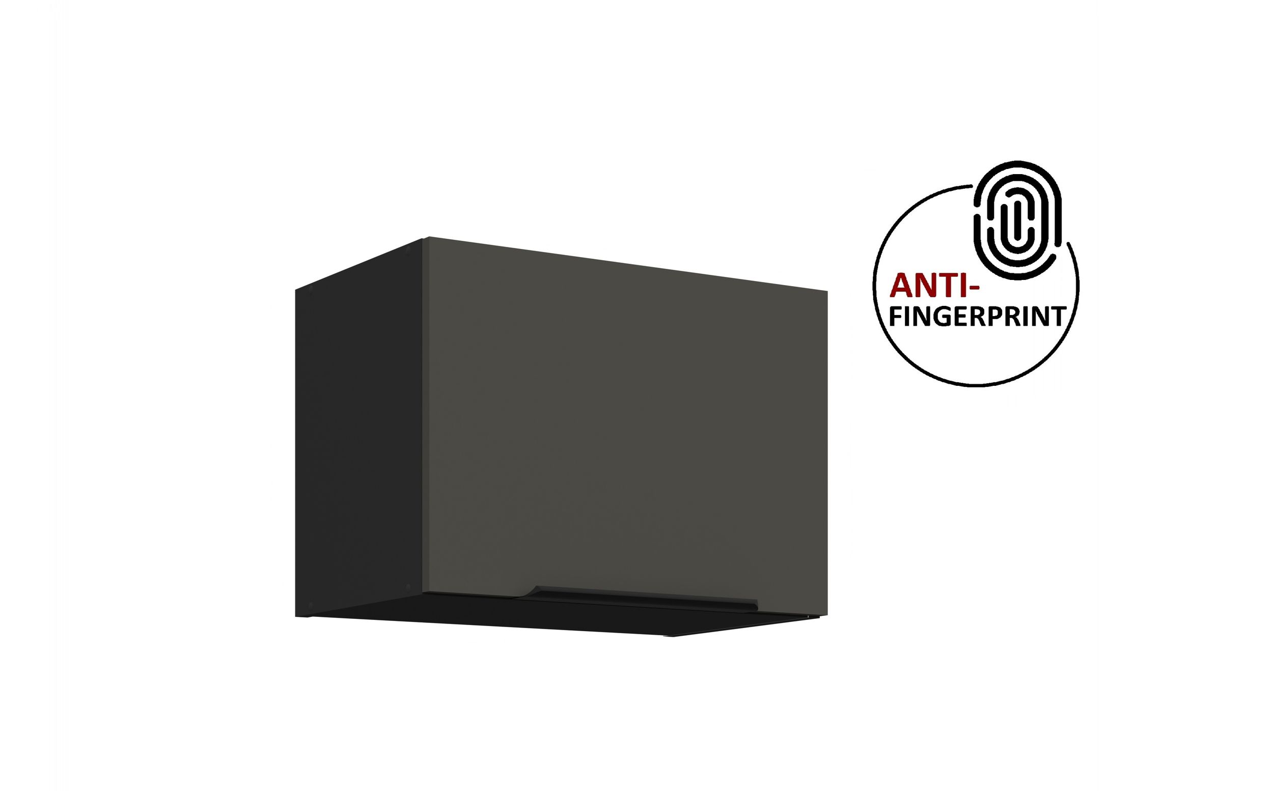 K&uuml;chen H&auml;ngeschrank 50 K&uuml;che ARIA Graphite matt K&uuml;chenzeile Anti Fingerprint - Bild 1