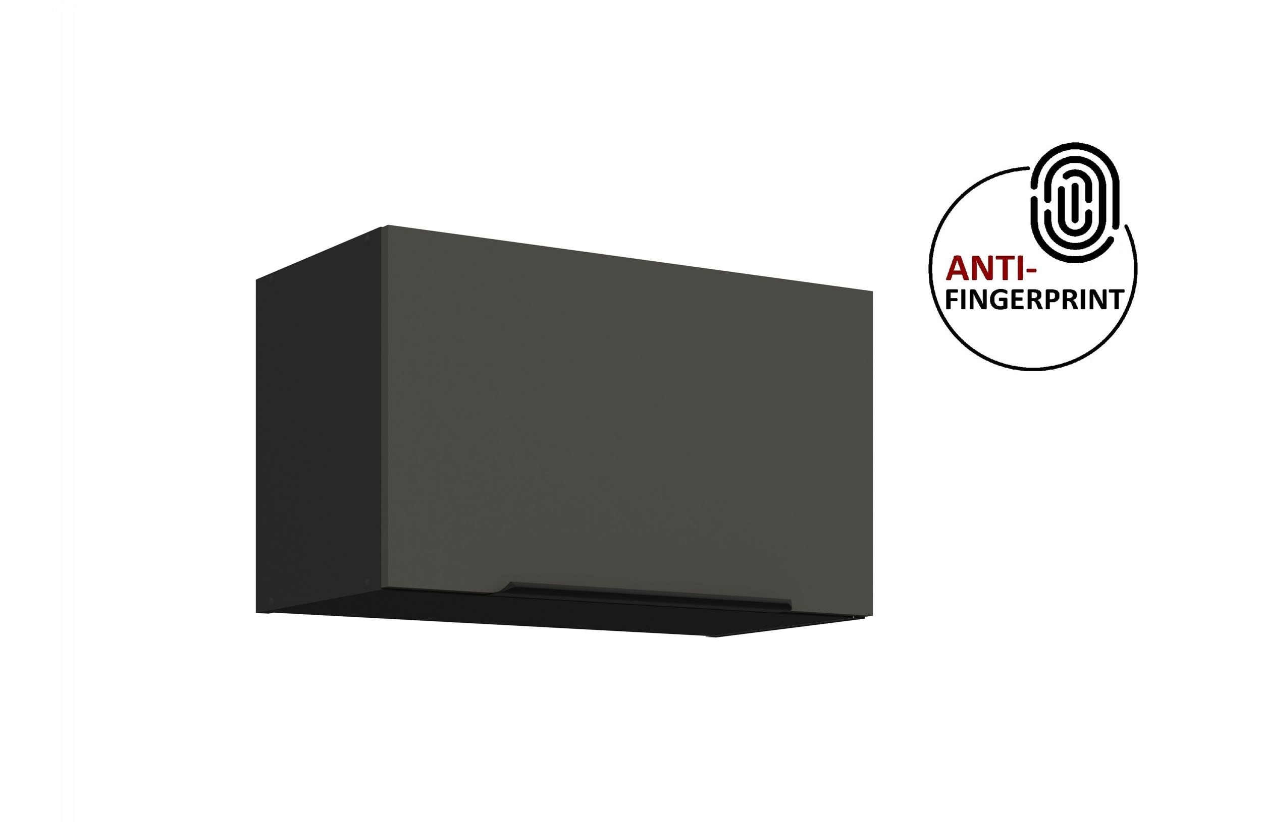 K&uuml;chen H&auml;ngeschrank 60 K&uuml;che ARIA Graphite matt K&uuml;chenzeile Anti Fingerprint - Bild 1