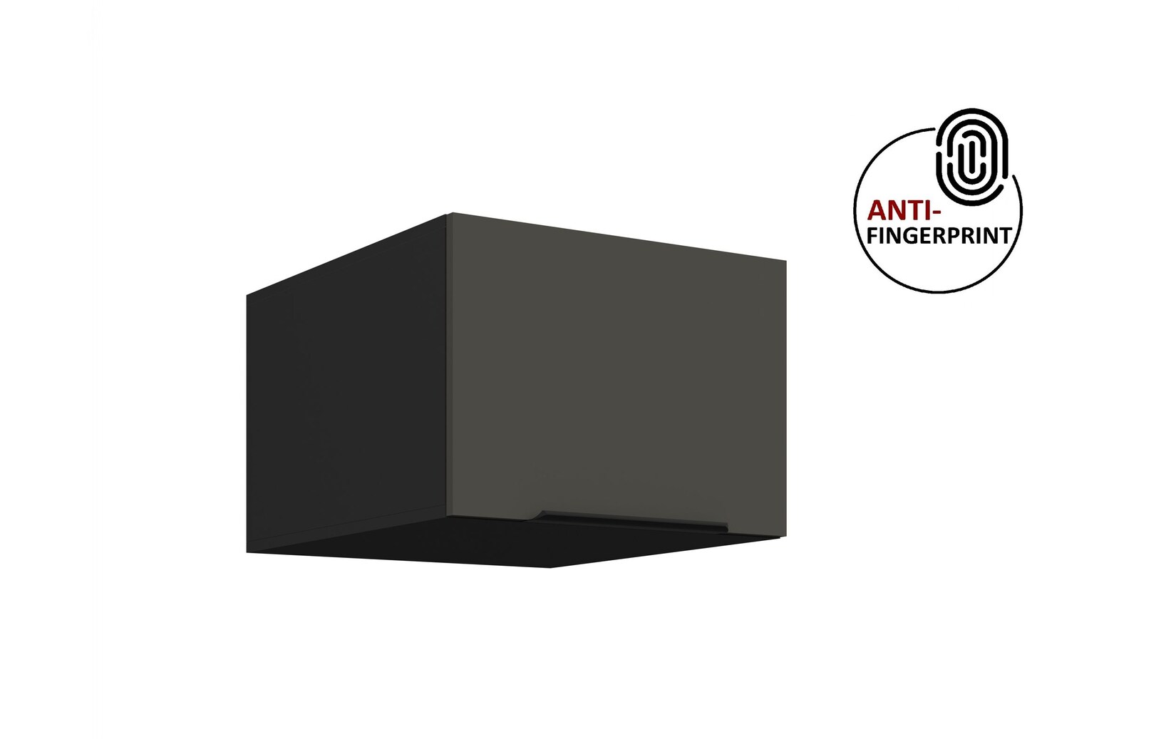 Küchen Aufsatzschrank 50 Küche ARIA Graphite matt Küchenzeile Anti Fingerprint
